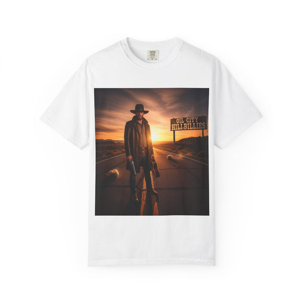 OCH Sunset Cowboy Graphic T-Shirt – Western Style Tee, Gift for Outlaw Country Fans, Casual Wear, Adventure Apparel, Unisex Fashion