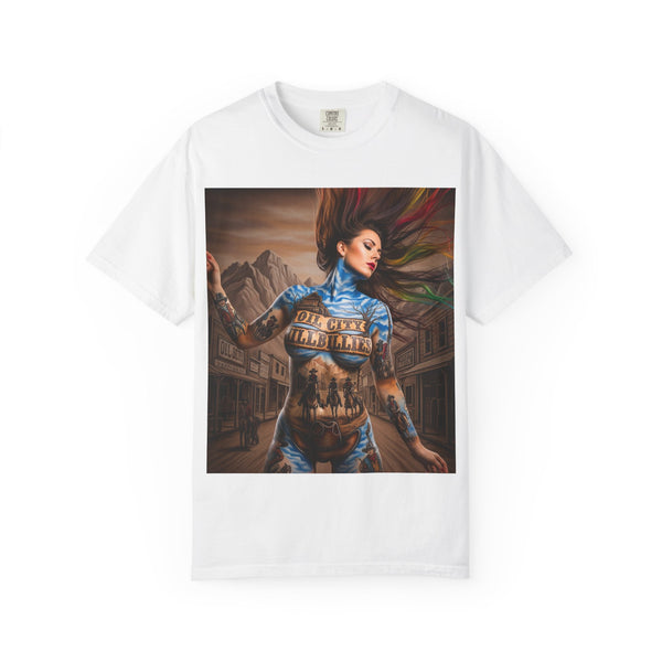 Garment-Dyed Oil City Hillbillies Tee Inspired by Southern Roots and Backwoods Culture, Bohemian T-shirt for Music Festivals, Artistic Outlaw Fashion Statement, Perfect Gift for Fans