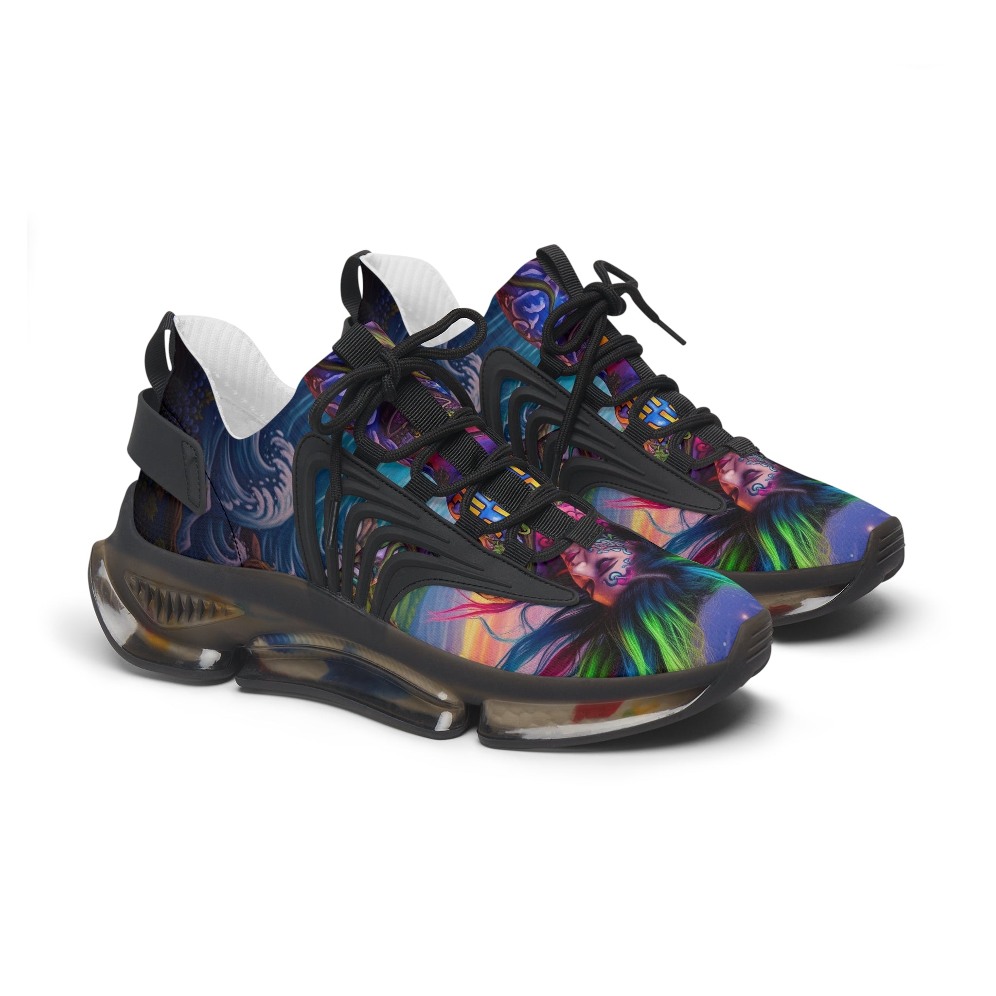Vibrant Women's Mesh Sneakers | Colorful Athletic Shoes, Trendy Sneakers, Sporty Footwear, Festival Style, Unique Gift Idea