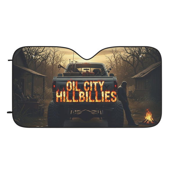 Oil City Hillbillies Car Sun Shades | Stylish Auto Shades, Vehicle Accessories, Outdoor Gear, Gift for Truck Lovers