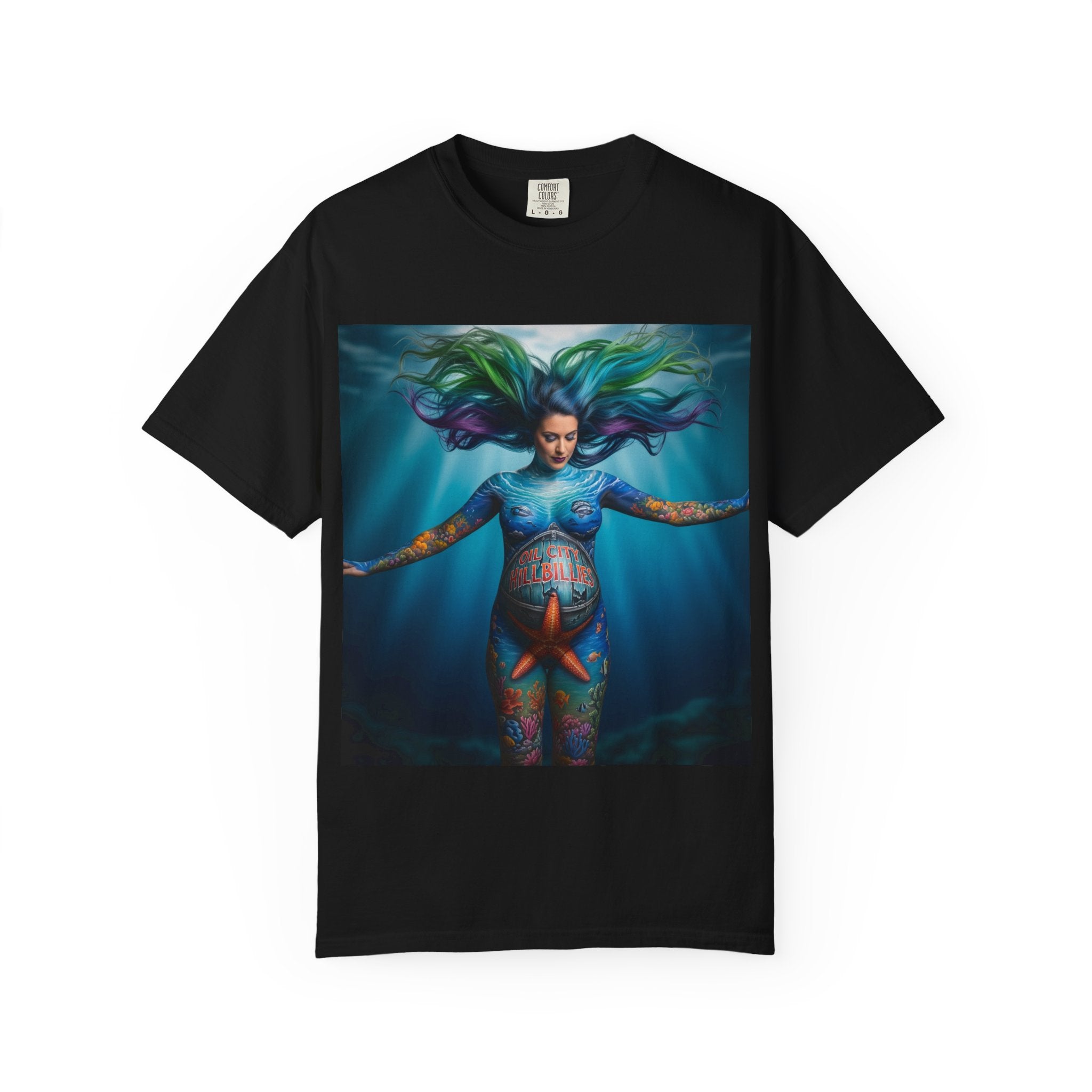 Garment-Dyed Oil City Hillbillies Tee Inspired by Southern Roots and Backwoods Culture, Bohemian T-shirt for Music Festivals, Artistic Outlaw Fashion Statement, Perfect Gift for Fans