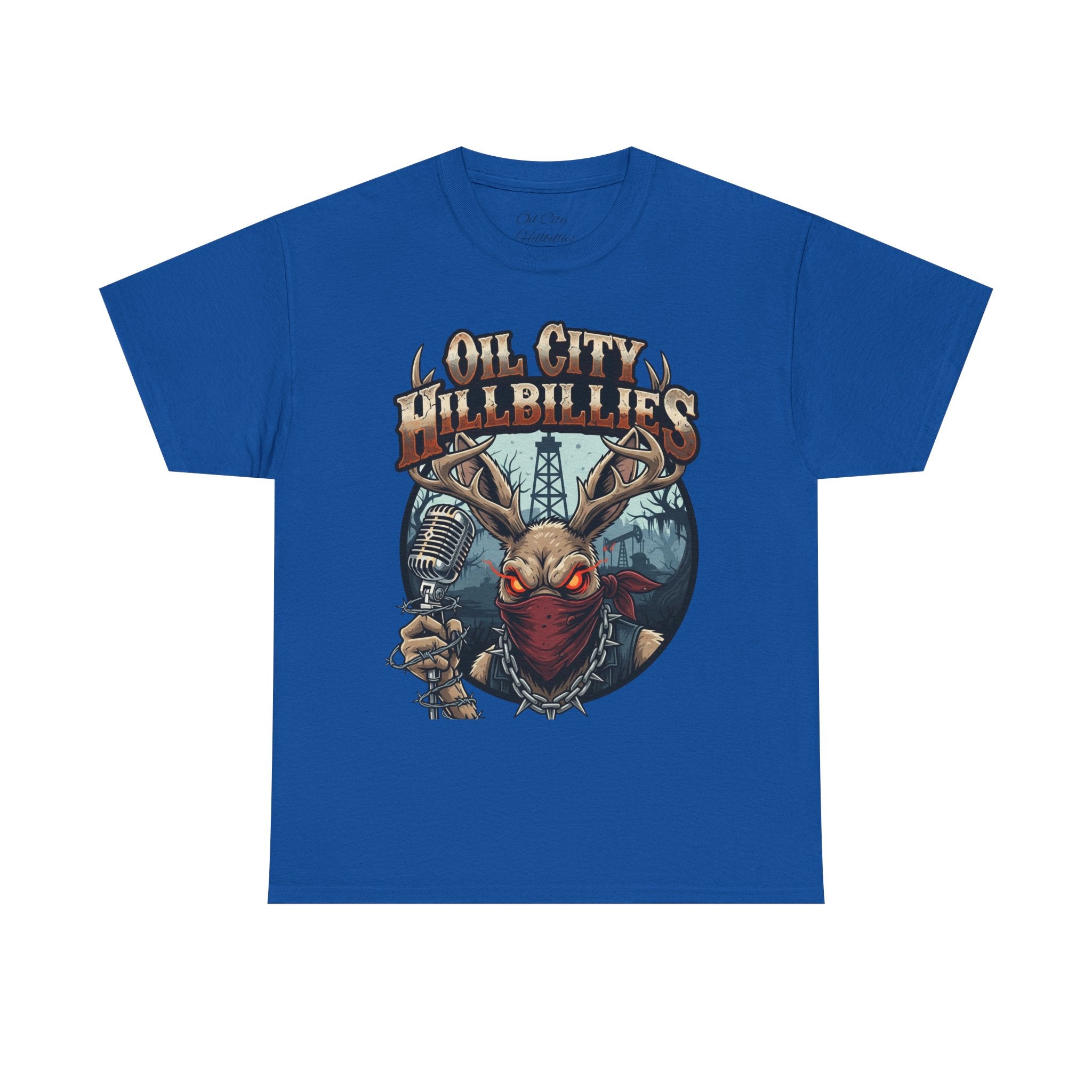 Oil City Hillbillies Unisex Heavy Cotton Tee | Vintage Graphic Tee, Music Festival Shirt, Country Style Apparel, Gift for Him, Casual Wear