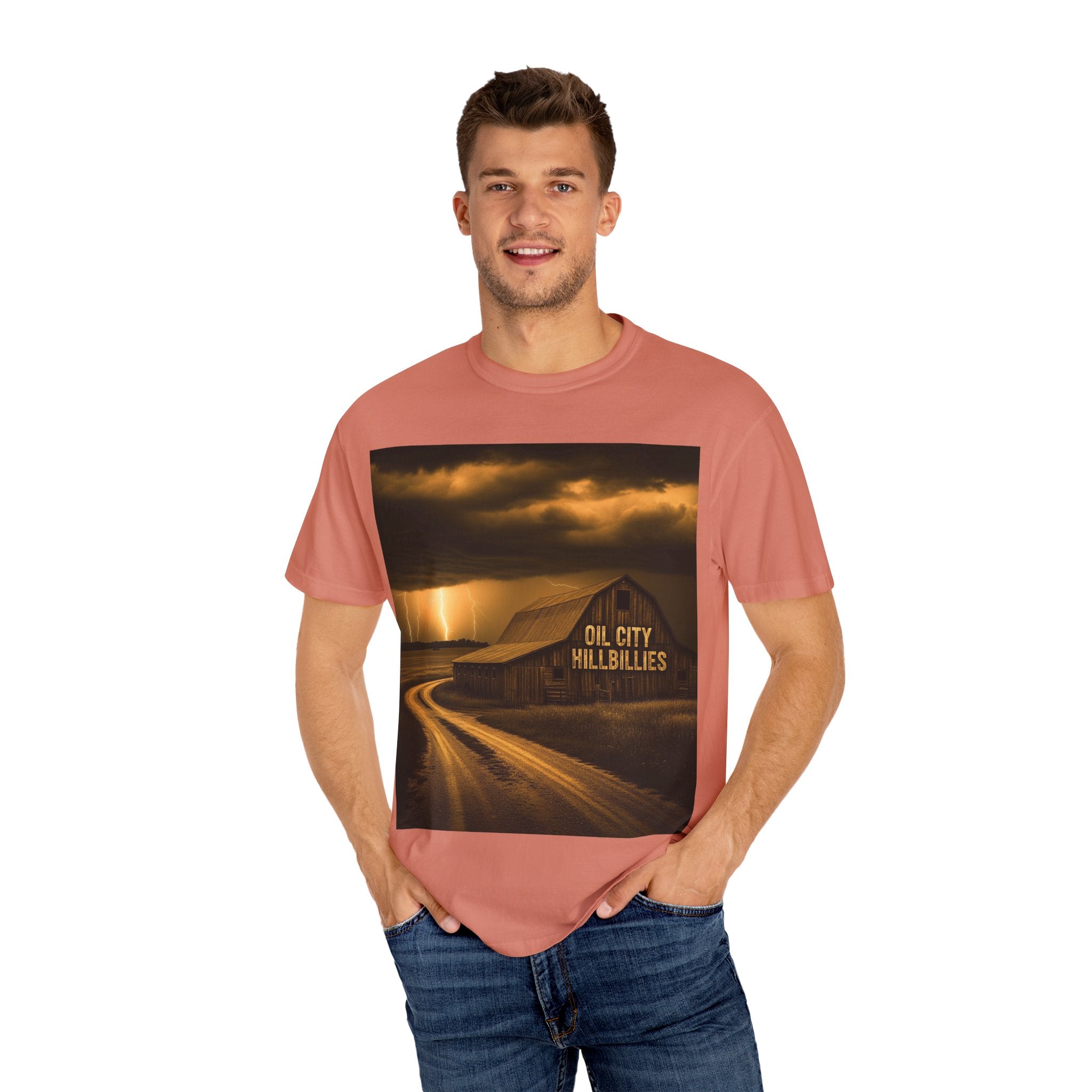 Oil City Hillbillies Vintage Graphic Tee – Unisex Outlaw Country T-Shirt, Southern Rock Band Merch, Country Concert Shirt