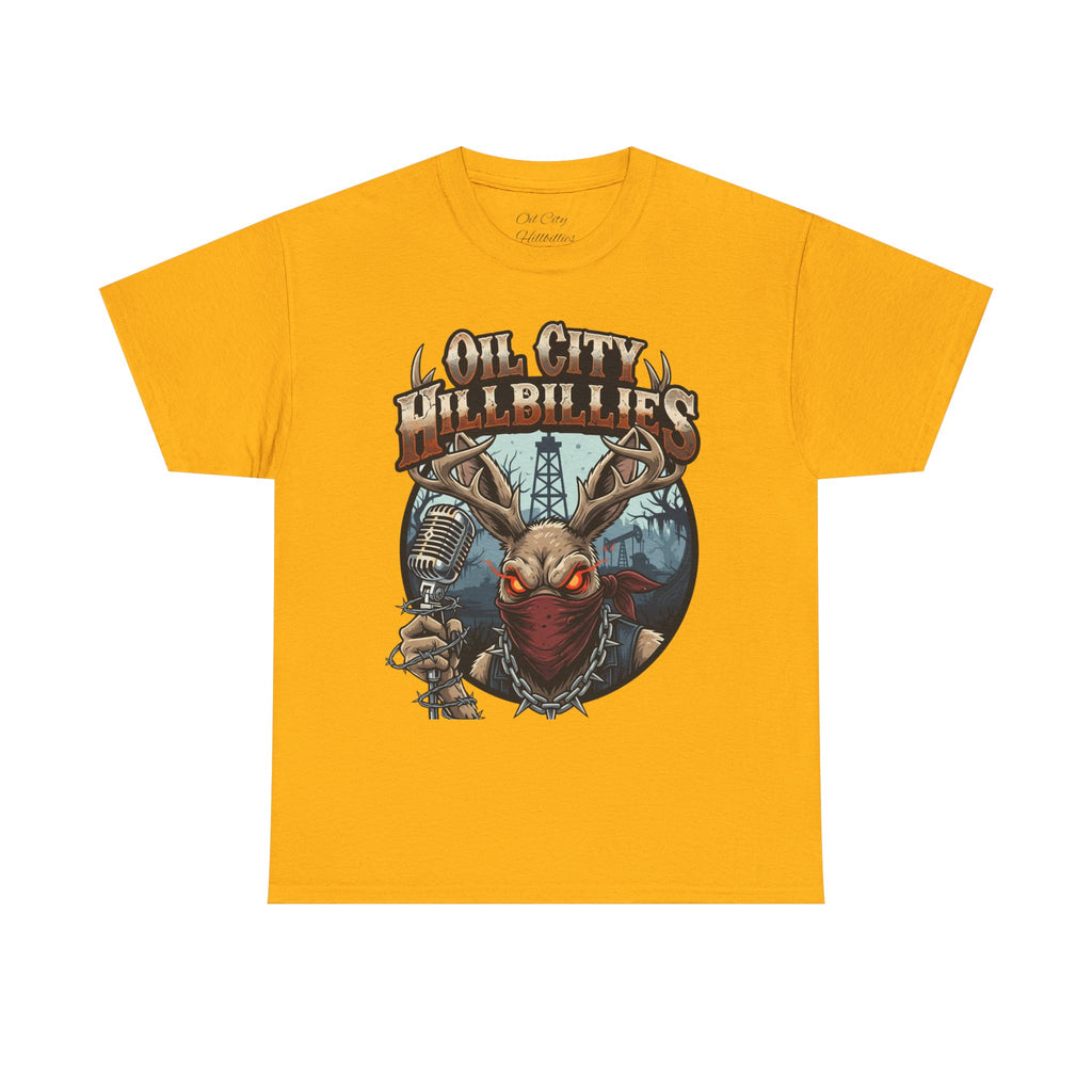 Oil City Hillbillies Unisex Heavy Cotton Tee | Vintage Graphic Tee, Music Festival Shirt, Country Style Apparel, Gift for Him, Casual Wear