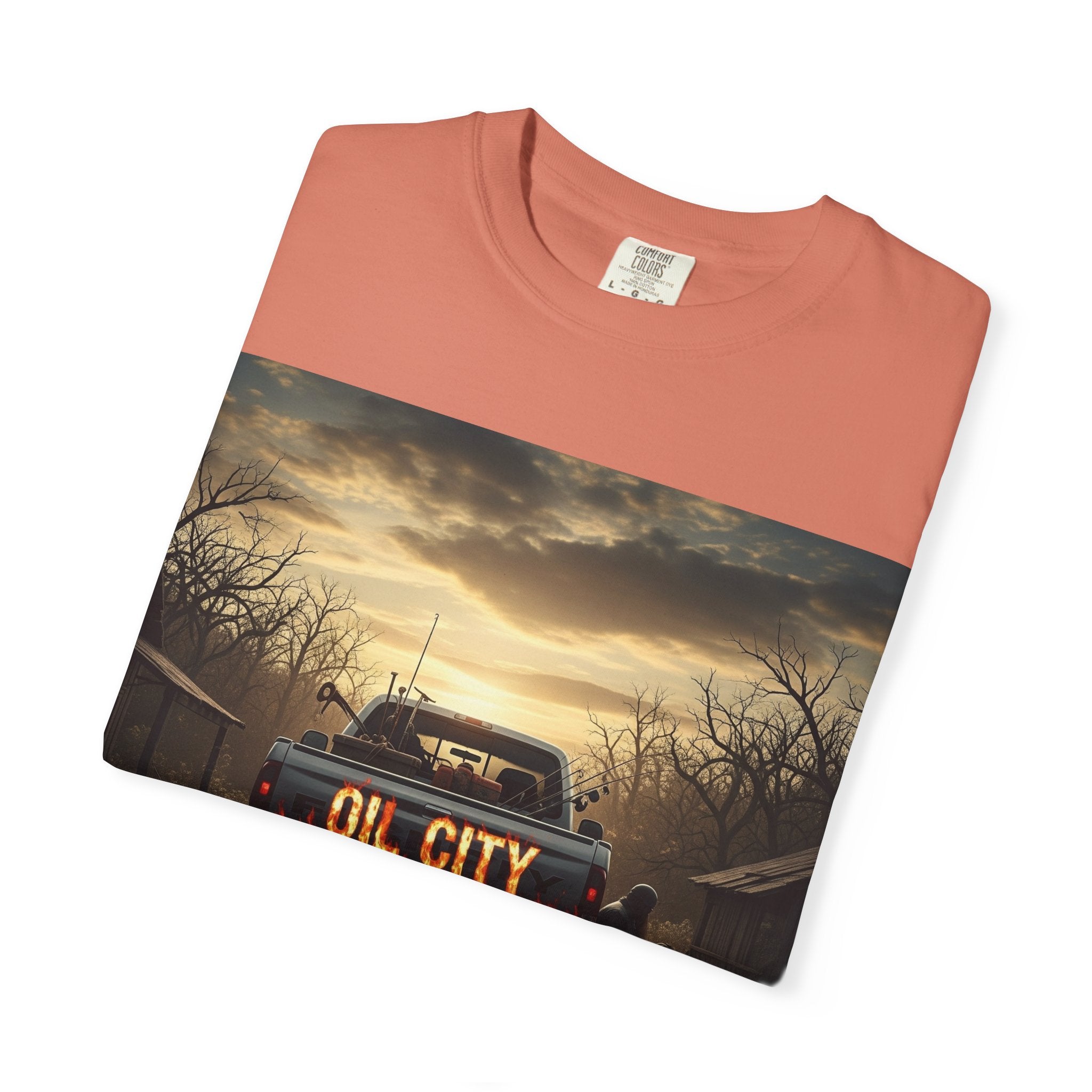Oil City Hillbillies T-Shirt, Unisex Garment-Dyed Tee, Casual Wear, Outdoor Adventure, Gift for Country Lovers, Vintage Style