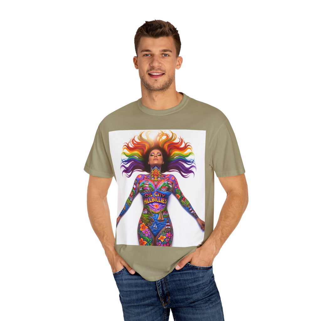 Oil City Hillbillies Full Body Art – Colorful Empowerment T-Shirt, Vibrant Art Tee, Unisex Graphic Shirt, Festival Wear, Pride Apparel, Gift for Artists