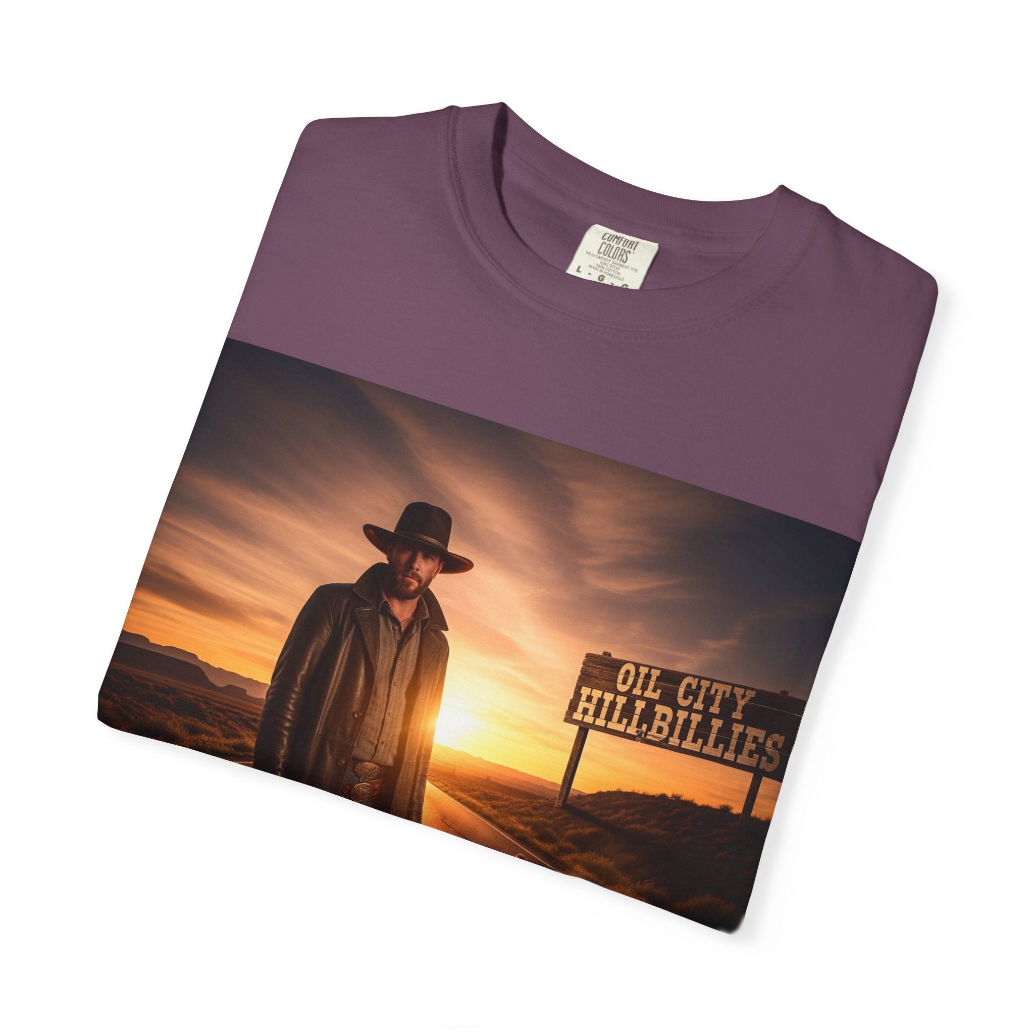 OCH Sunset Cowboy Graphic T-Shirt – Western Style Tee, Gift for Outlaw Country Fans, Casual Wear, Adventure Apparel, Unisex Fashion