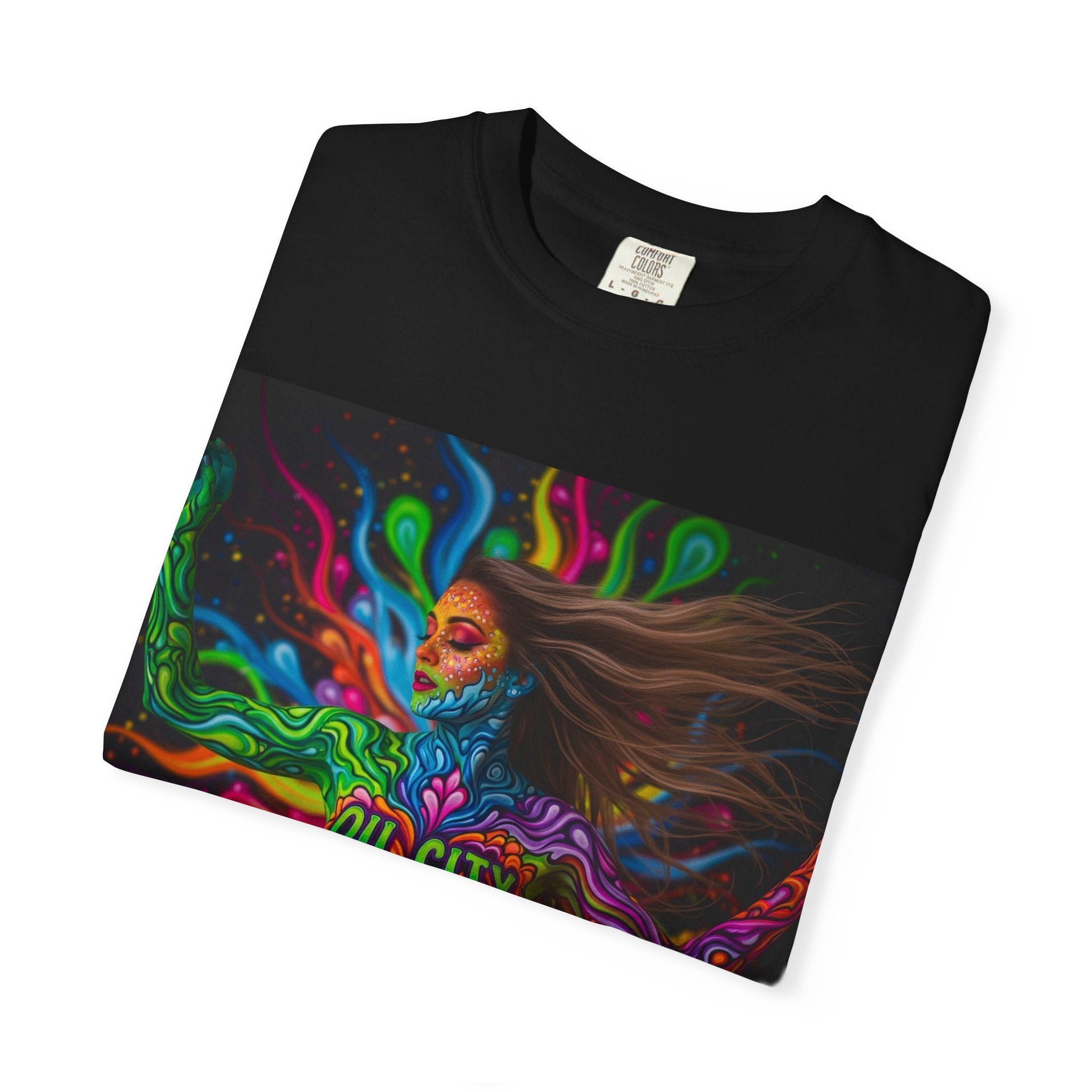 Garment-Dyed Oil City Hillbillies Tee Inspired by Southern Roots and Backwoods Culture, Bohemian T-shirt for Music Festivals, Artistic Outlaw Fashion Statement, Perfect Gift for Fans