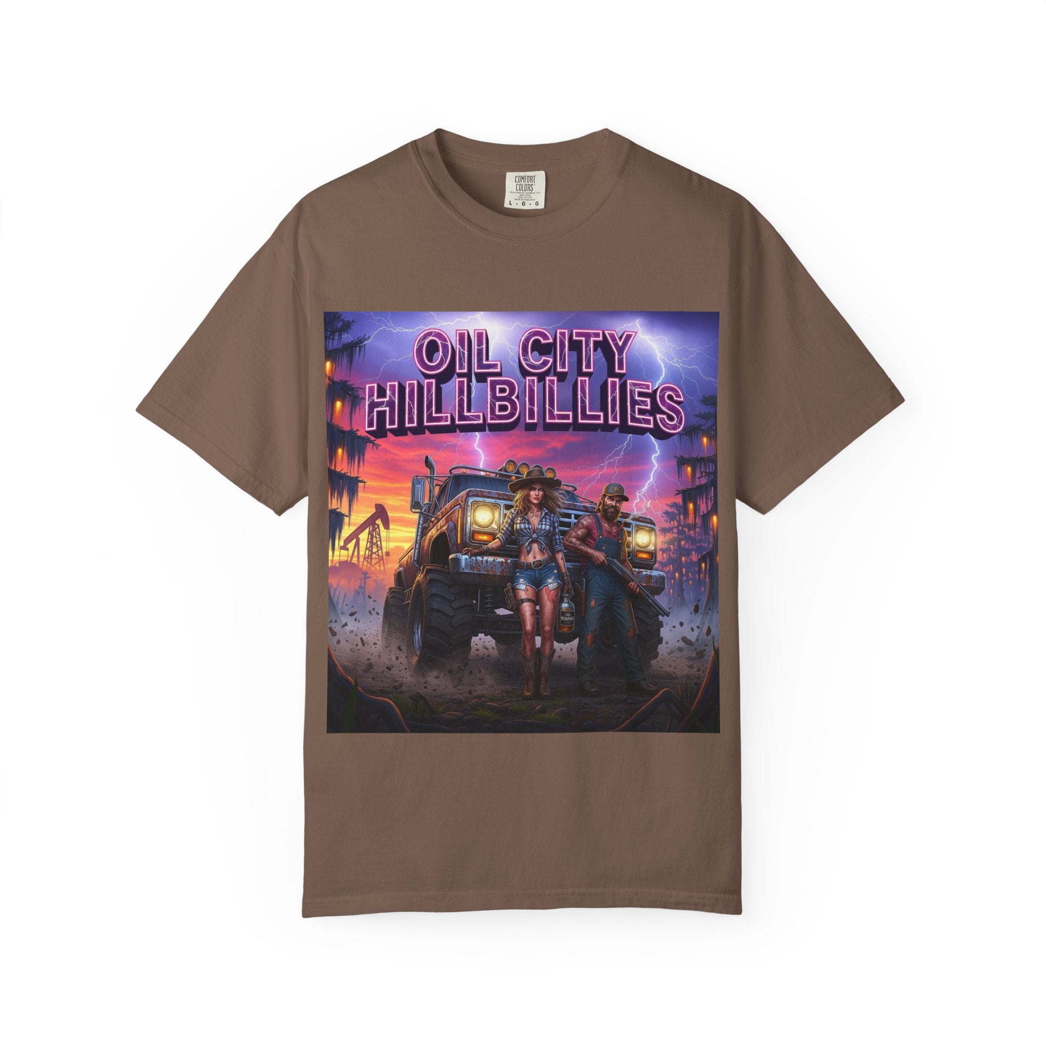 Vintage Oil City Hillbillies T-Shirt – Unisex Graphic Tee, Retro Gift, Festival Wear, Casual Style, Southern Outlaw Statement Shirt
