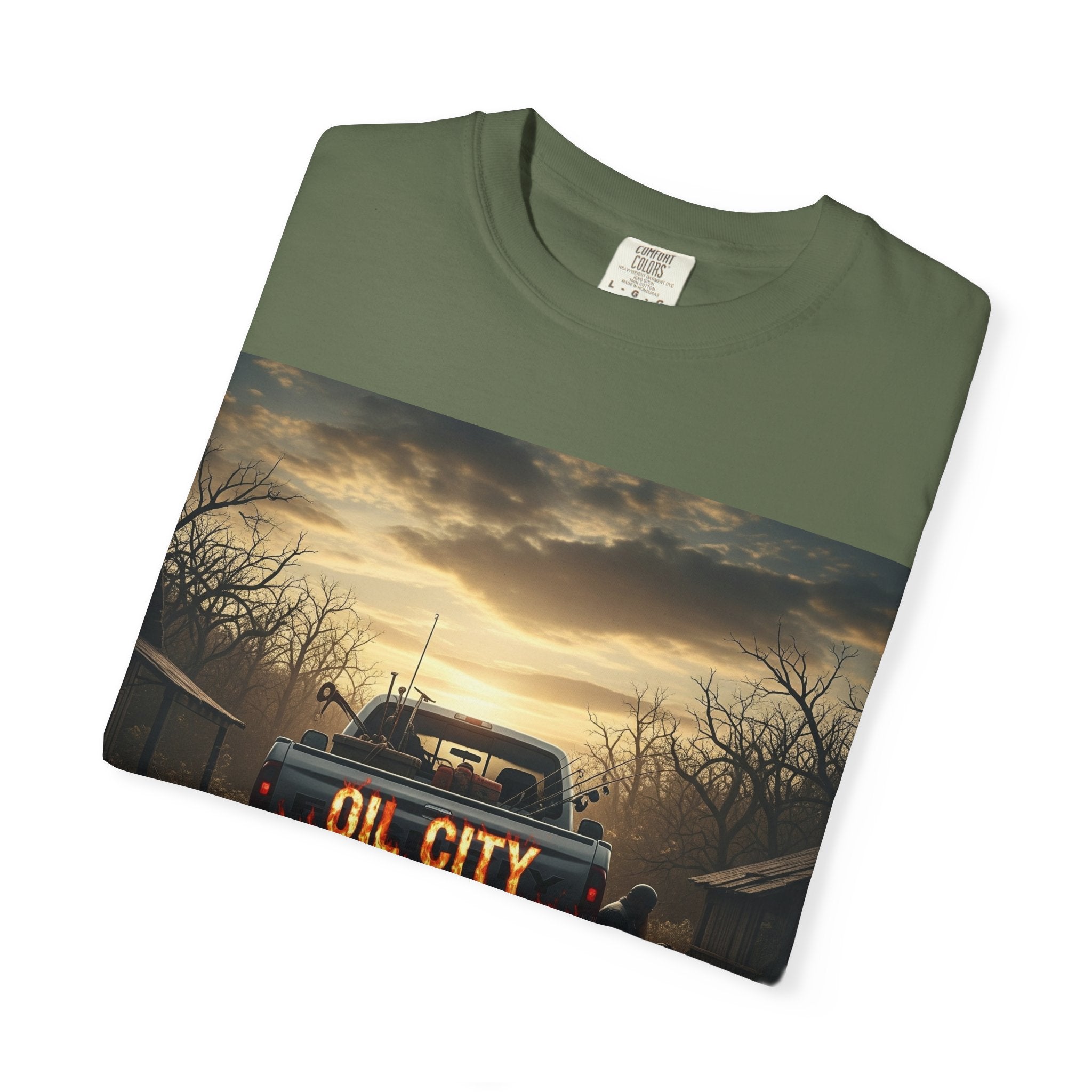 Oil City Hillbillies T-Shirt, Unisex Garment-Dyed Tee, Casual Wear, Outdoor Adventure, Gift for Country Lovers, Vintage Style