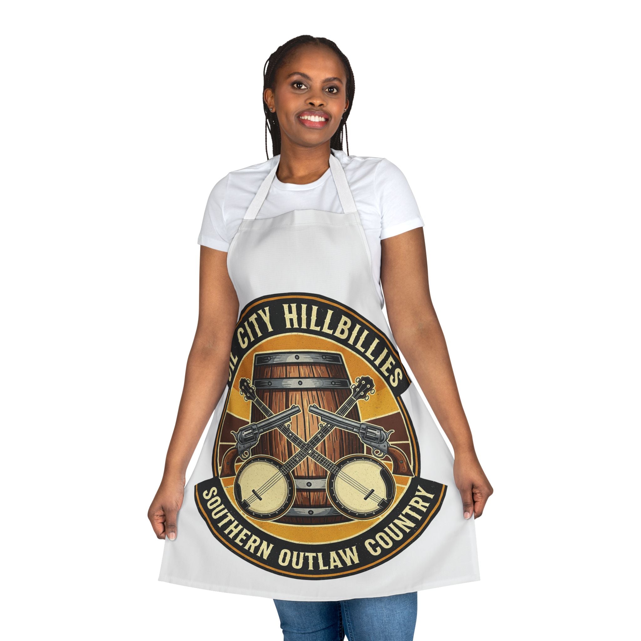 Southern Outlaw Country Apron – Perfect Gift for Foodies & BBQ Lovers, Cooking Party Wear, Unique Kitchen Decor, Hipster Gift