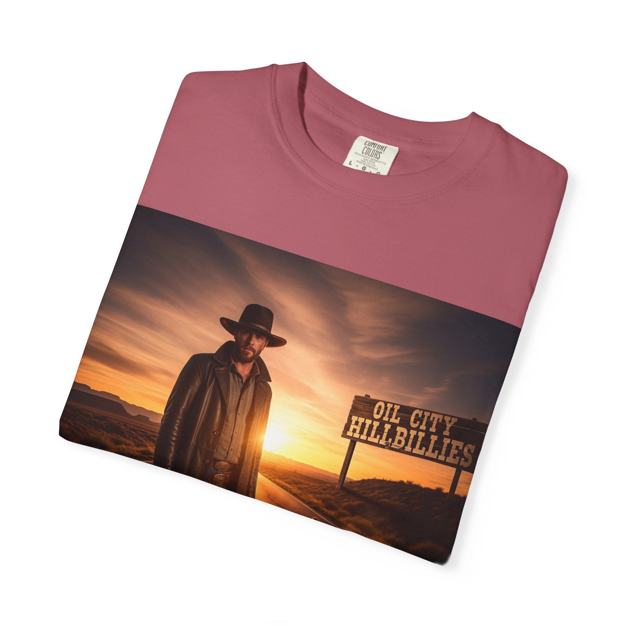 OCH Sunset Cowboy Graphic T-Shirt – Western Style Tee, Gift for Outlaw Country Fans, Casual Wear, Adventure Apparel, Unisex Fashion