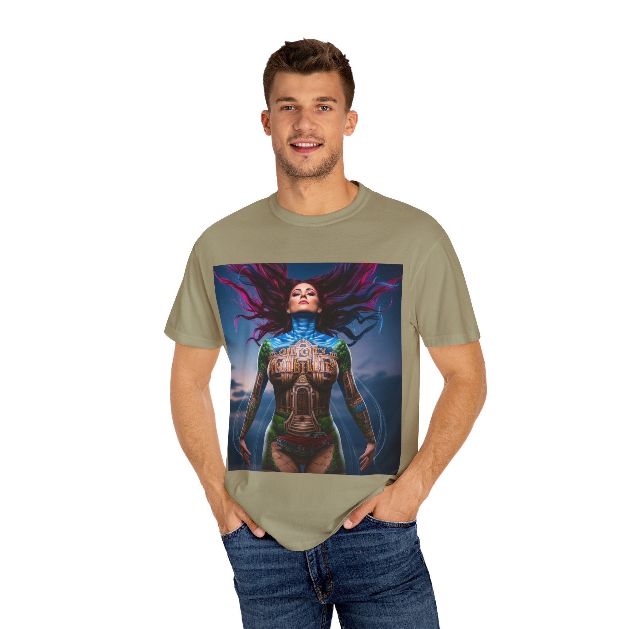 Mystical Spirit T-Shirt | Ethereal Oil City Hillbillies Art Tee, Unisex Graphic Shirt, Bohemian Style, Gift for Her, Festival Wear, Unique Artwear