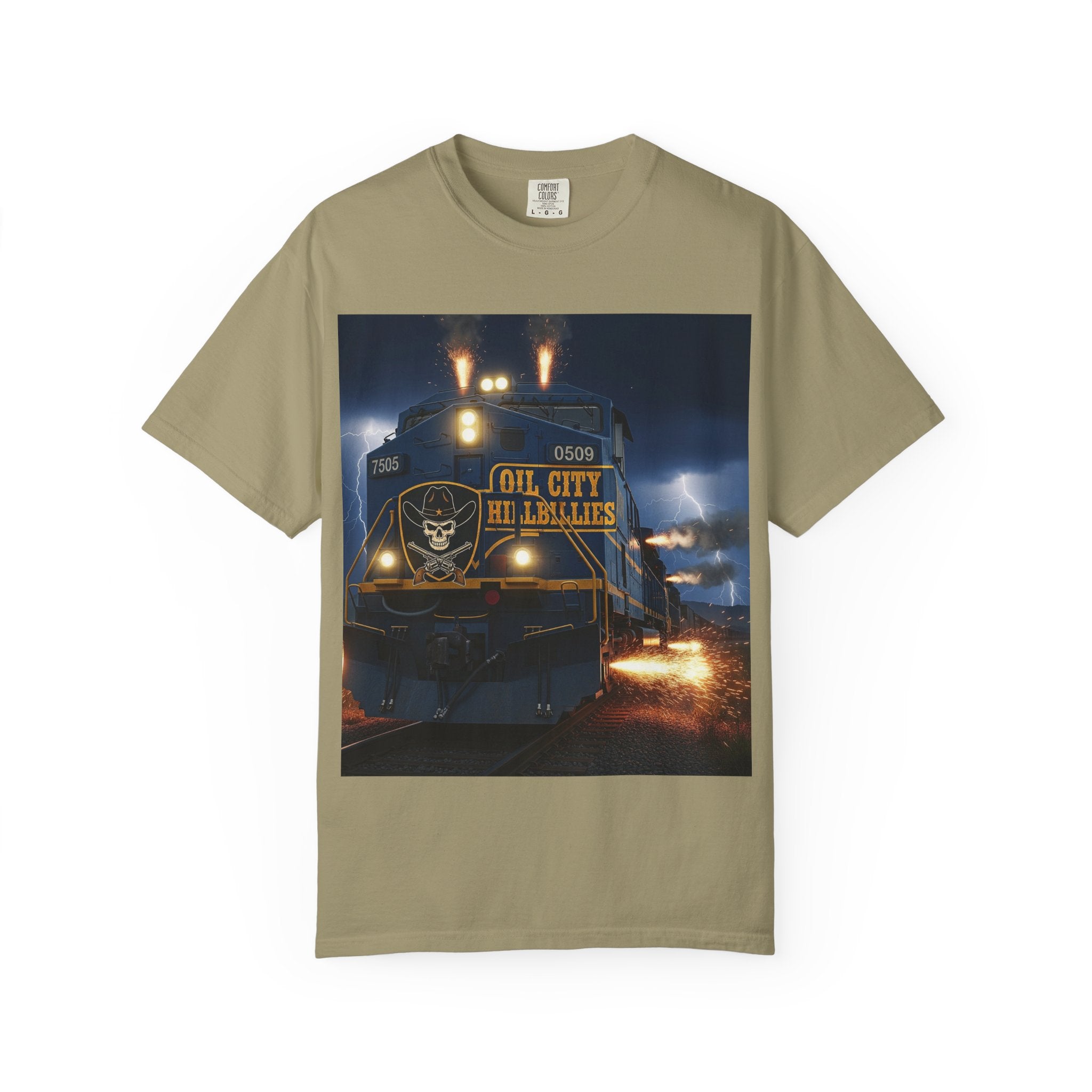 Oil City Hillbillies Unisex Garment-Dyed T-Shirt – Vintage Western Tee, Gift for Outlaw Country Fans, Southern Music Merch, Casual Wear for Band Supporters