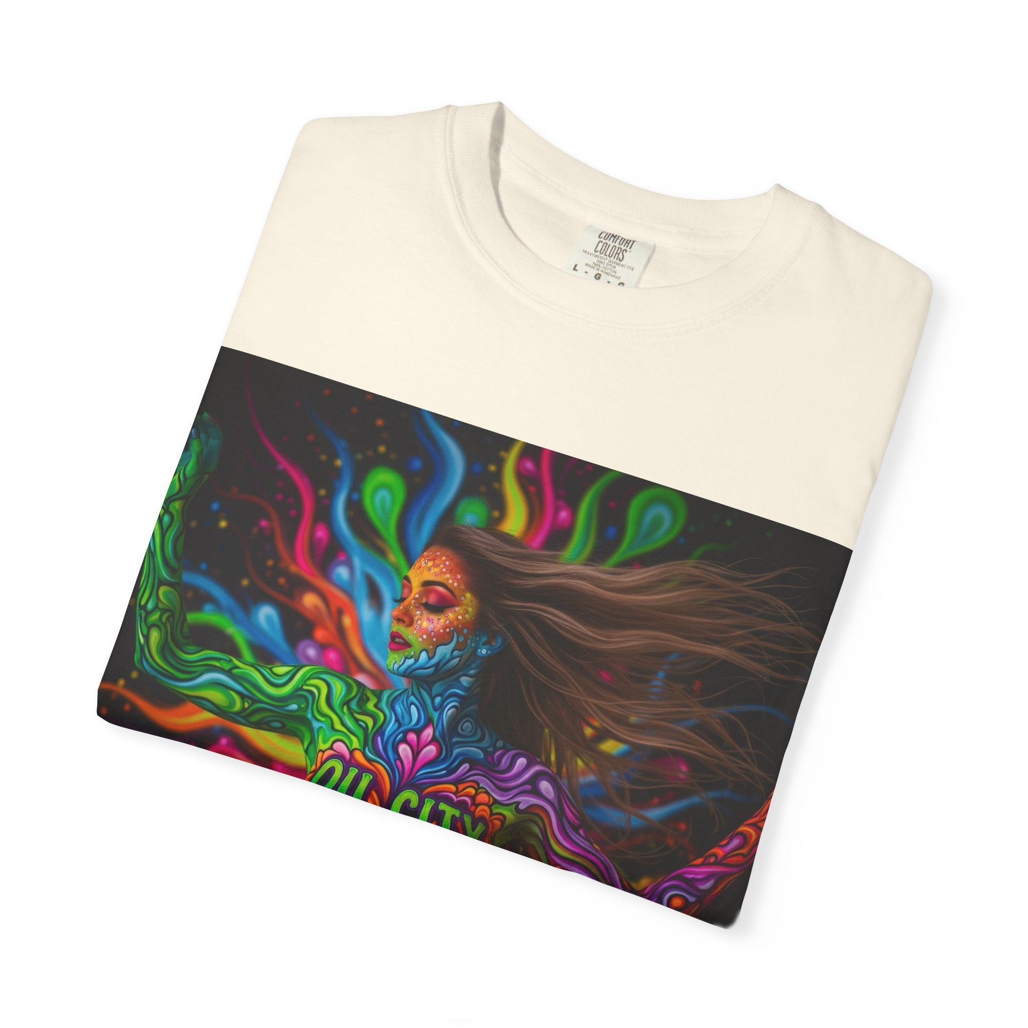 Garment-Dyed Oil City Hillbillies Tee Inspired by Southern Roots and Backwoods Culture, Bohemian T-shirt for Music Festivals, Artistic Outlaw Fashion Statement, Perfect Gift for Fans