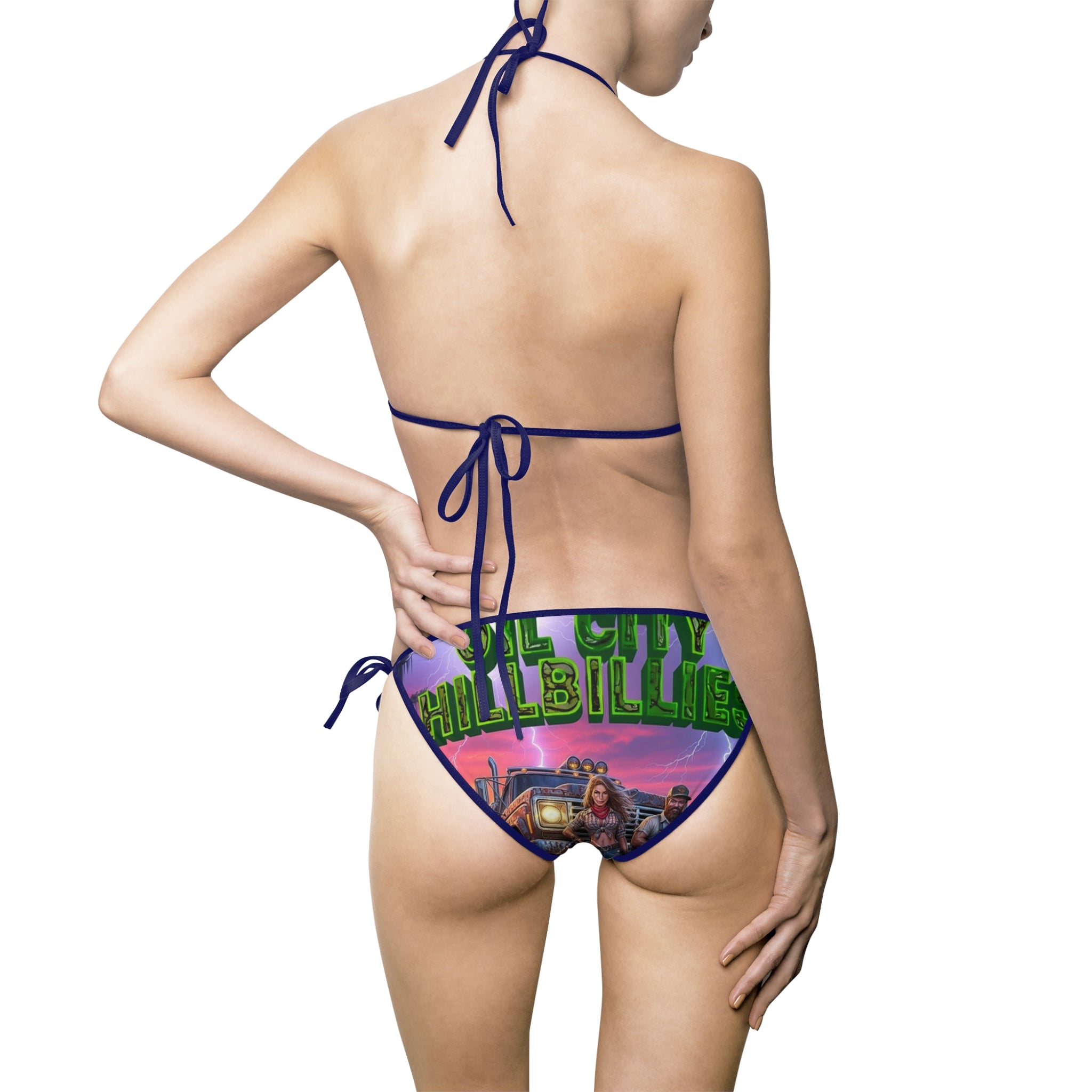 Vibrant Oil City Hillbillies, Women's Bikini Swimsuit, Colorful Swimwear for Beach, Pool Party, Summer Fun, Vacation, Swim Team