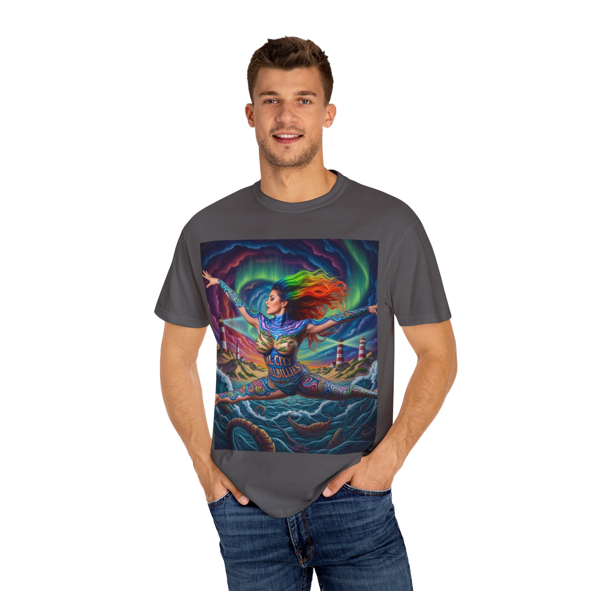 Oil City Hillbillies Colorful Spirit Unisex T-Shirt, Artistic Graphic Tee, Casual Wear, Gift for Art Lovers, Summer Festival Fashion