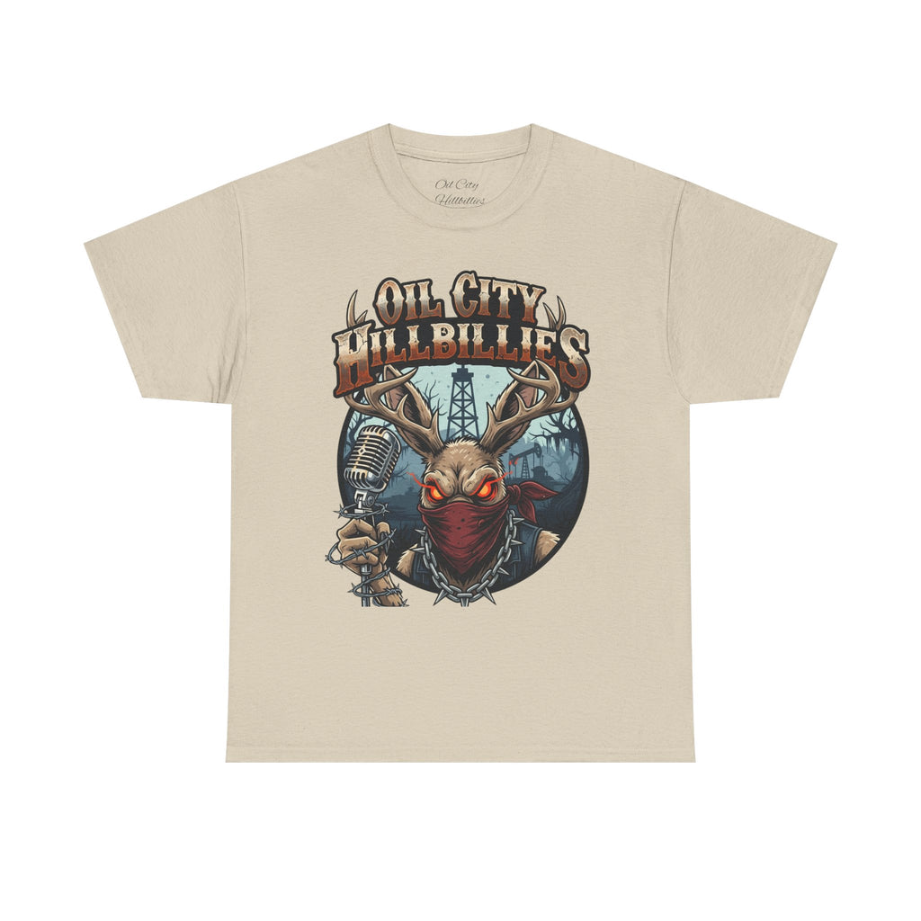 Oil City Hillbillies Unisex Heavy Cotton Tee | Vintage Graphic Tee, Music Festival Shirt, Country Style Apparel, Gift for Him, Casual Wear
