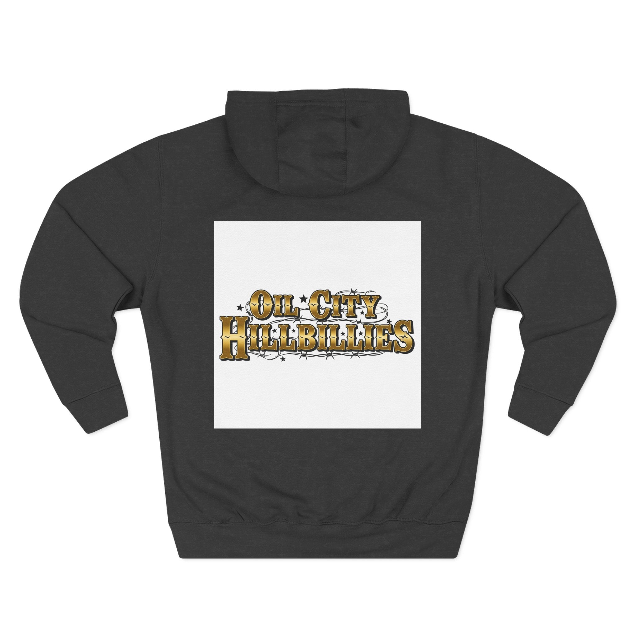 Ozzy-Inspired Oil City Hillbillies Three-Panel Fleece Hoodie, Cozy Layer for Music Lovers, Perfect Gift for Concert Goers, Ideal for Casual Outings, Great for Rock & Country Fans