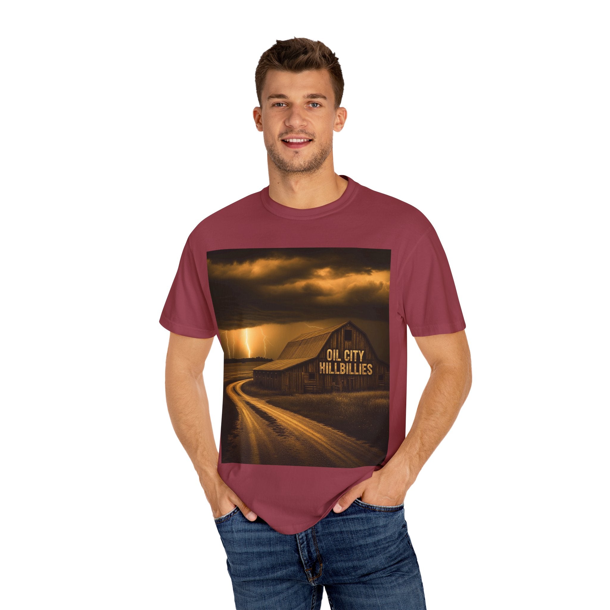 Oil City Hillbillies Vintage Graphic Tee – Unisex Outlaw Country T-Shirt, Southern Rock Band Merch, Country Concert Shirt