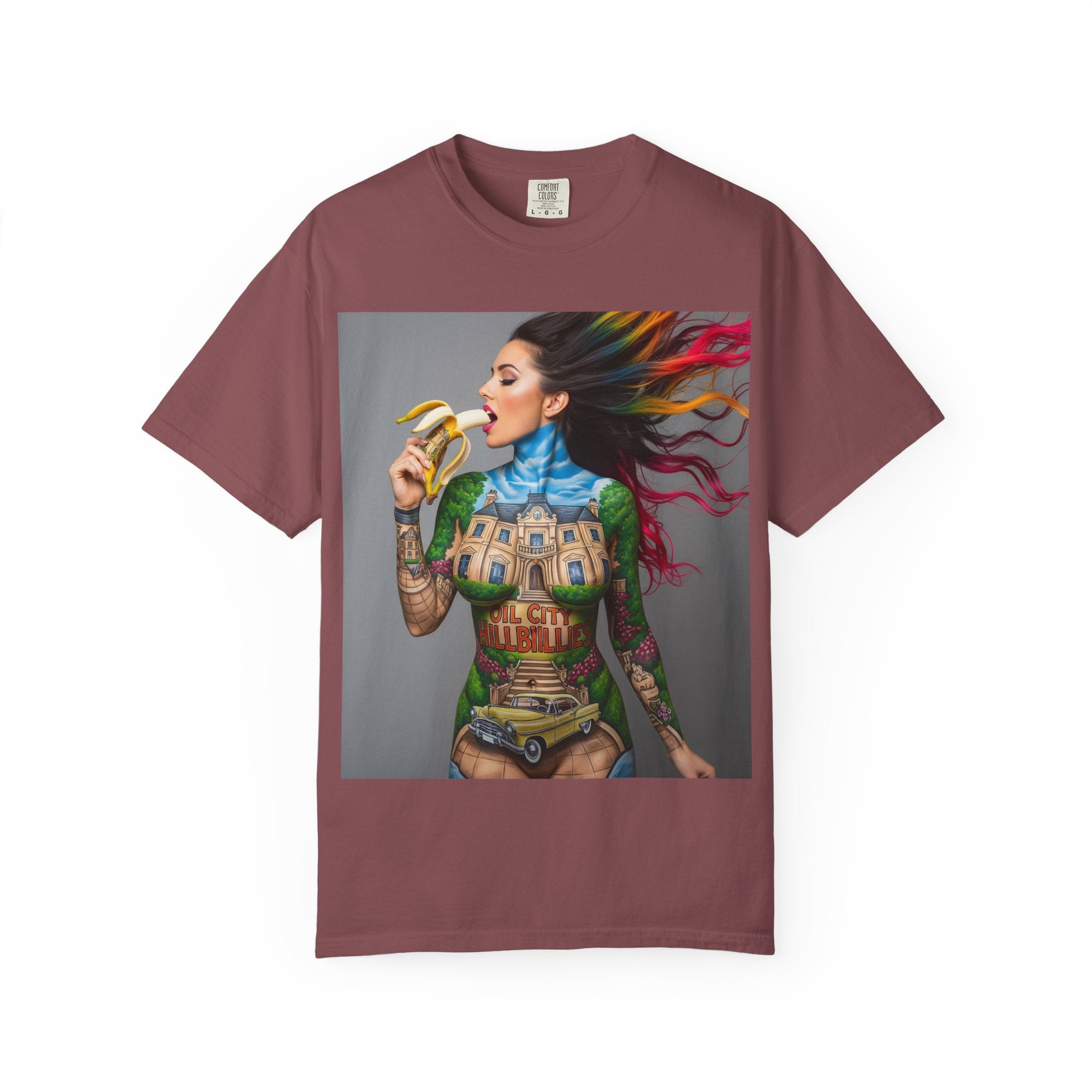 Vibrant Art Tee, Unisex Garment-Dyed T-shirt, Bohemian Style Shirt, Unique Gift, Festival Wear, Artistic Apparel