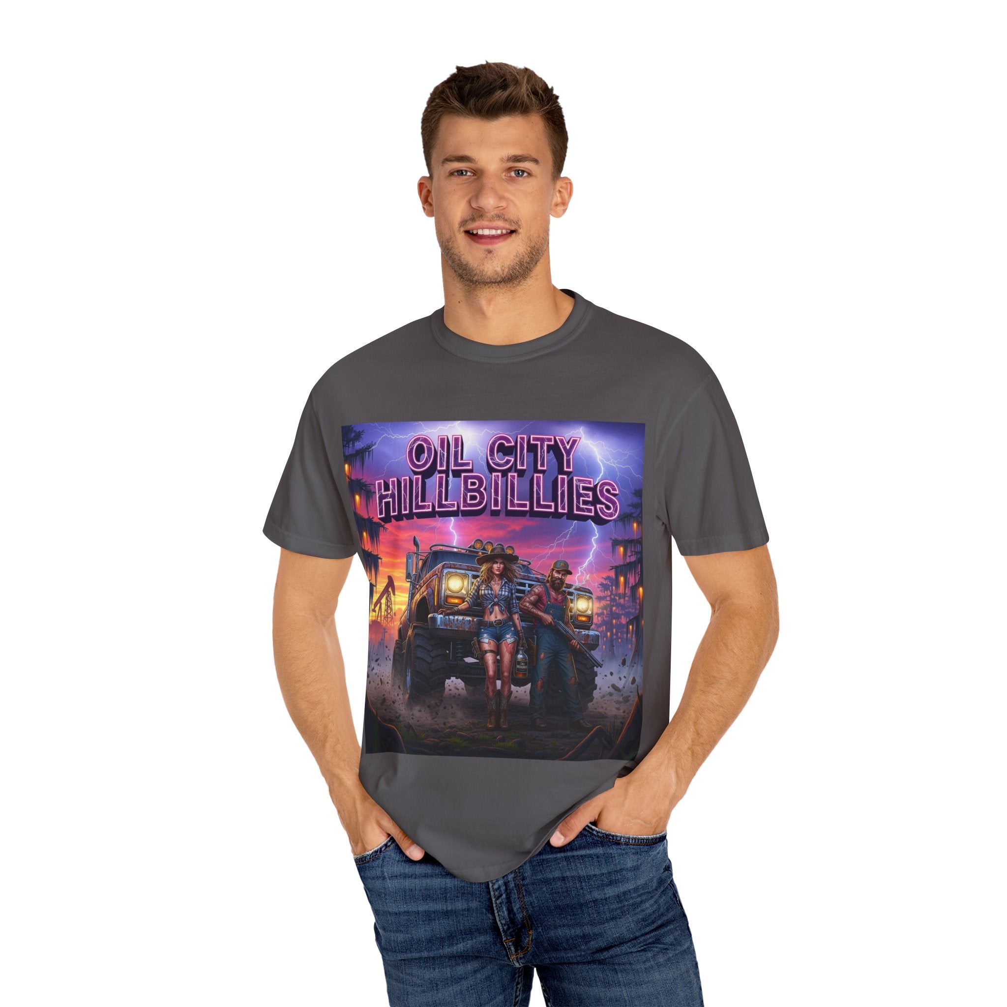 Vintage Oil City Hillbillies T-Shirt – Unisex Graphic Tee, Retro Gift, Festival Wear, Casual Style, Southern Outlaw Statement Shirt