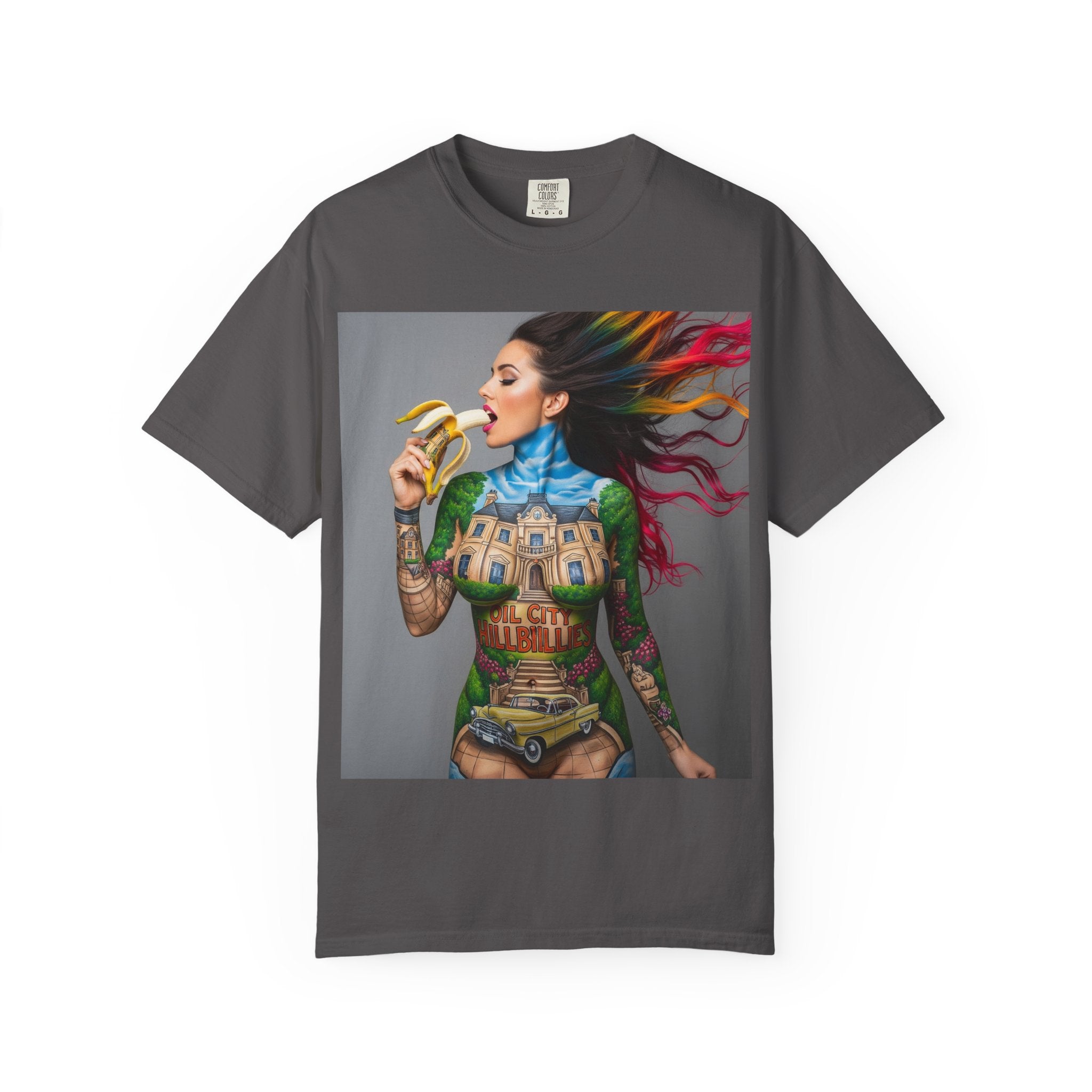 Vibrant Art Tee, Unisex Garment-Dyed T-shirt, Bohemian Style Shirt, Unique Gift, Festival Wear, Artistic Apparel