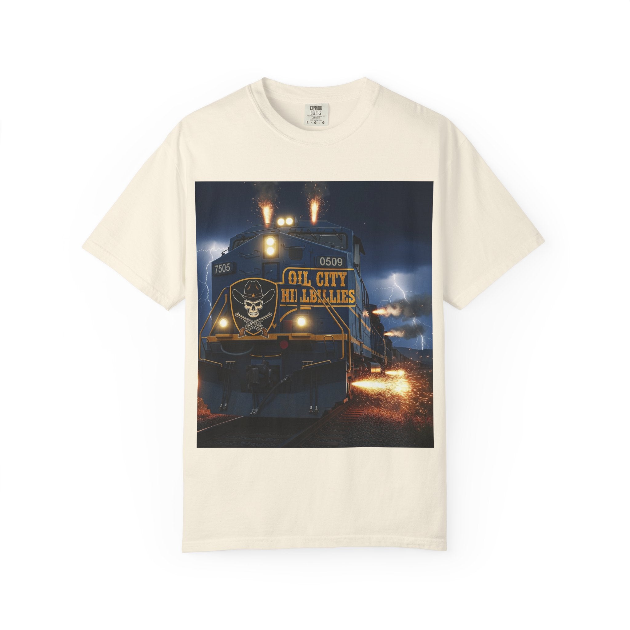 Oil City Hillbillies Unisex Garment-Dyed T-Shirt – Vintage Western Tee, Gift for Outlaw Country Fans, Southern Music Merch, Casual Wear for Band Supporters