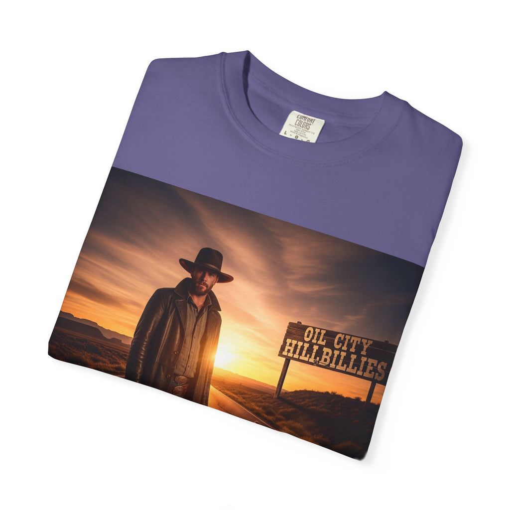 OCH Sunset Cowboy Graphic T-Shirt – Western Style Tee, Gift for Outlaw Country Fans, Casual Wear, Adventure Apparel, Unisex Fashion
