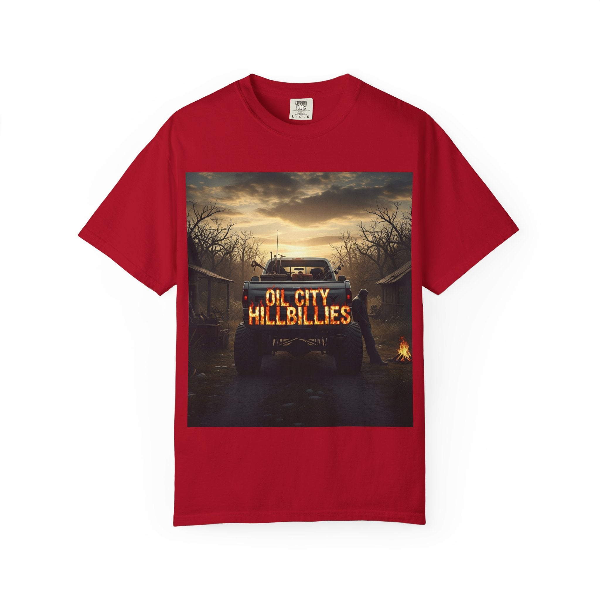 Oil City Hillbillies T-Shirt, Unisex Garment-Dyed Tee, Casual Wear, Outdoor Adventure, Gift for Country Lovers, Vintage Style