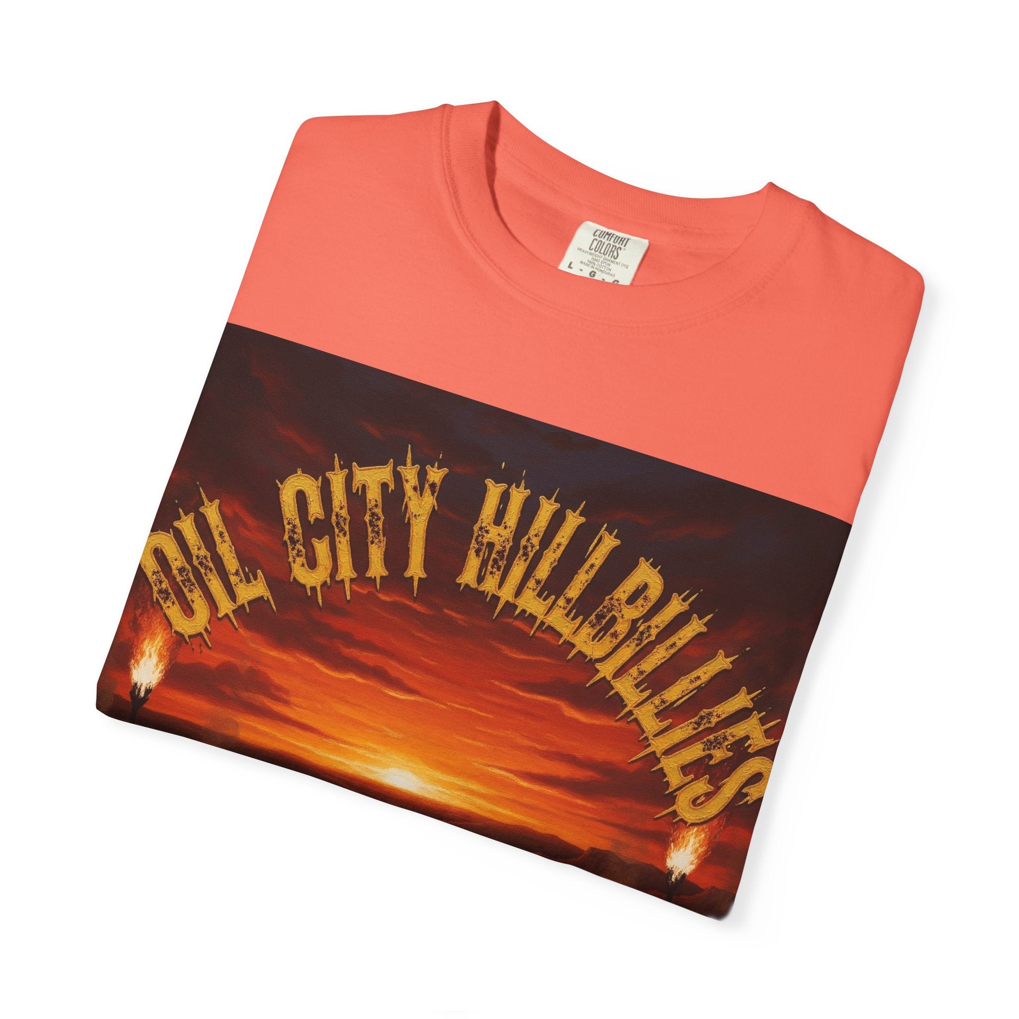 Oil City Hillbillies Sunset Vibe Unisex Tee – Summer Shirt, Festival Fashion, Vintage Graphic Band Tee, Edgy Southern Streetwear