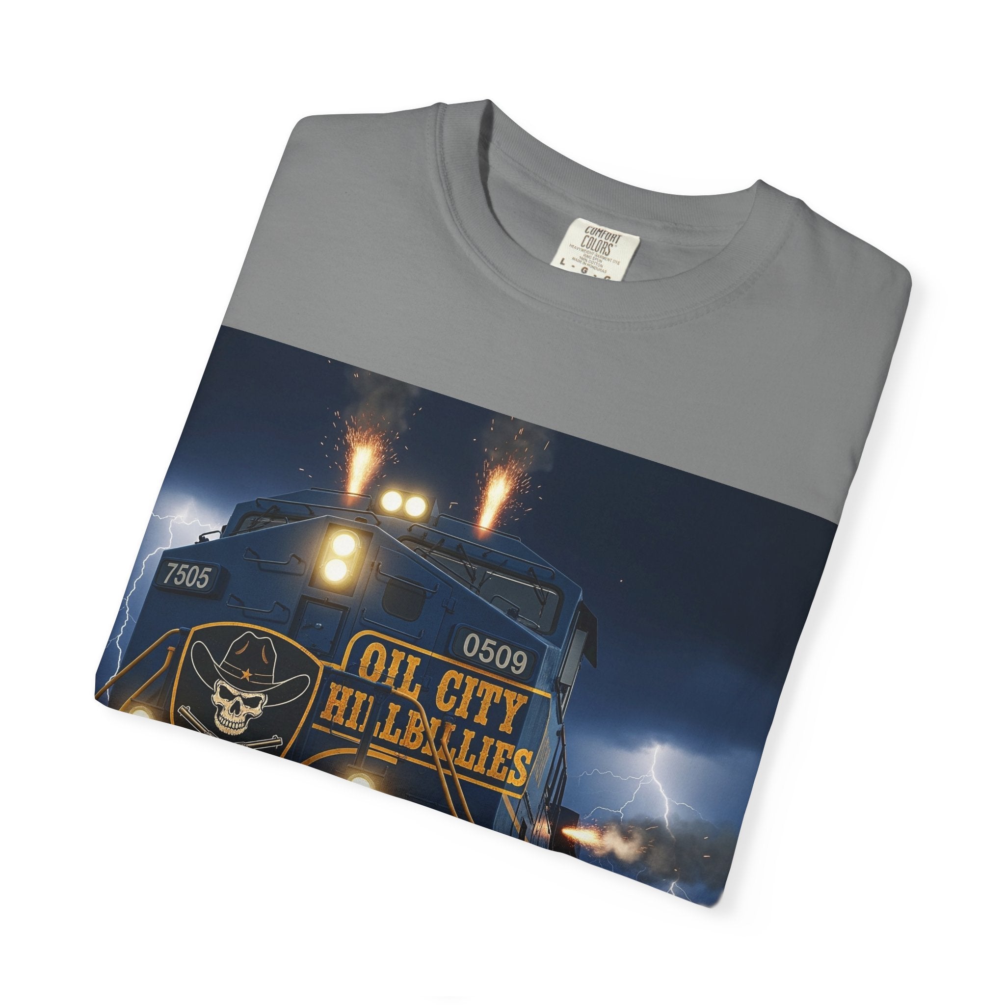 Oil City Hillbillies Unisex Garment-Dyed T-Shirt – Vintage Western Tee, Gift for Outlaw Country Fans, Southern Music Merch, Casual Wear for Band Supporters