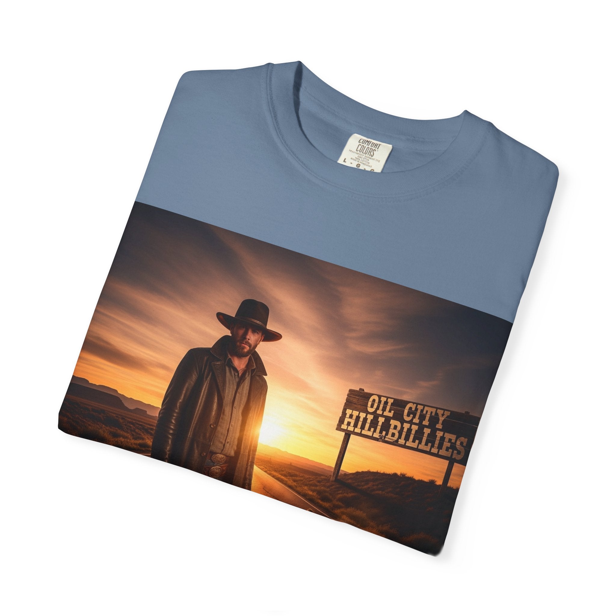 OCH Sunset Cowboy Graphic T-Shirt – Western Style Tee, Gift for Outlaw Country Fans, Casual Wear, Adventure Apparel, Unisex Fashion