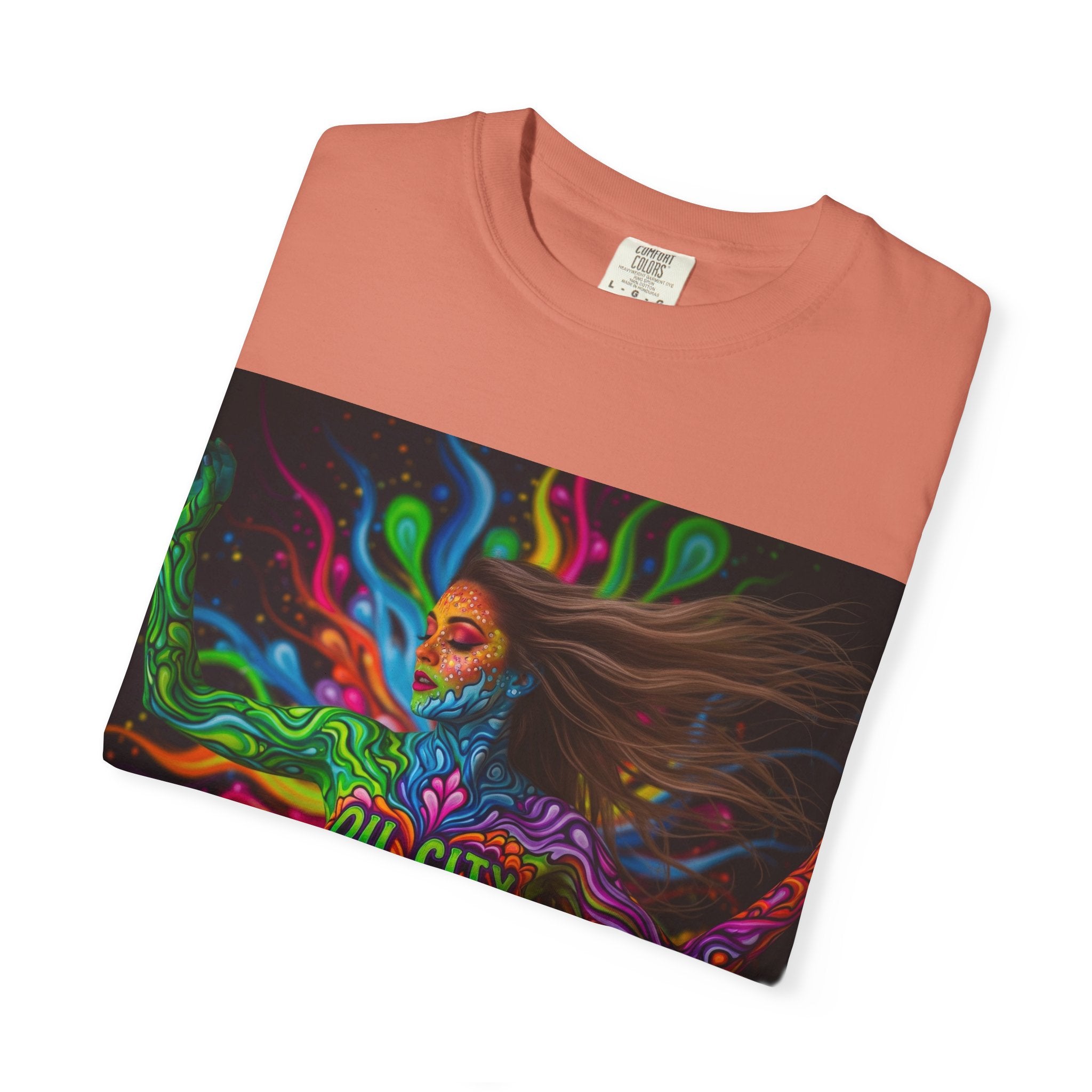 Garment-Dyed Oil City Hillbillies Tee Inspired by Southern Roots and Backwoods Culture, Bohemian T-shirt for Music Festivals, Artistic Outlaw Fashion Statement, Perfect Gift for Fans