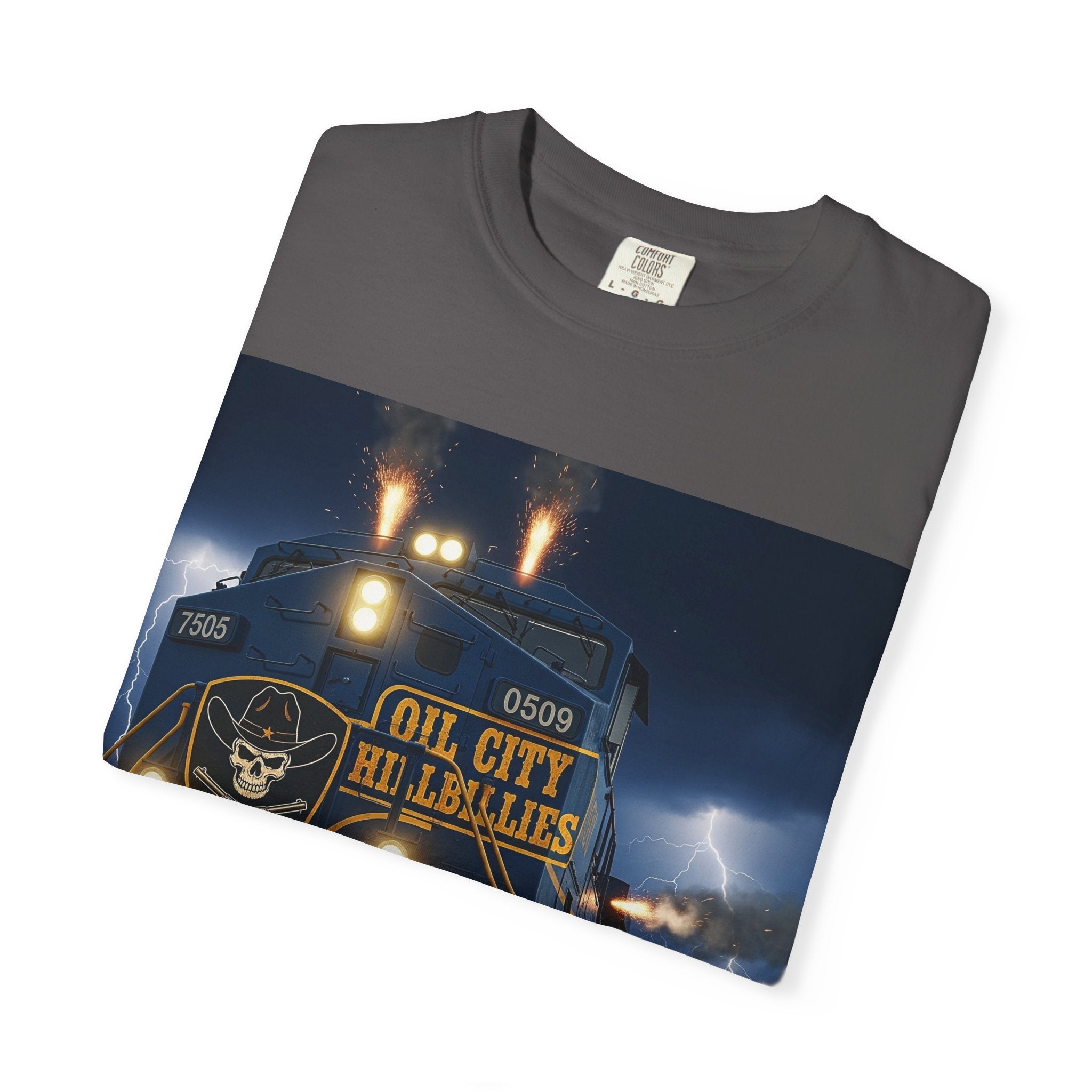 Oil City Hillbillies Unisex Garment-Dyed T-Shirt – Vintage Western Tee, Gift for Outlaw Country Fans, Southern Music Merch, Casual Wear for Band Supporters