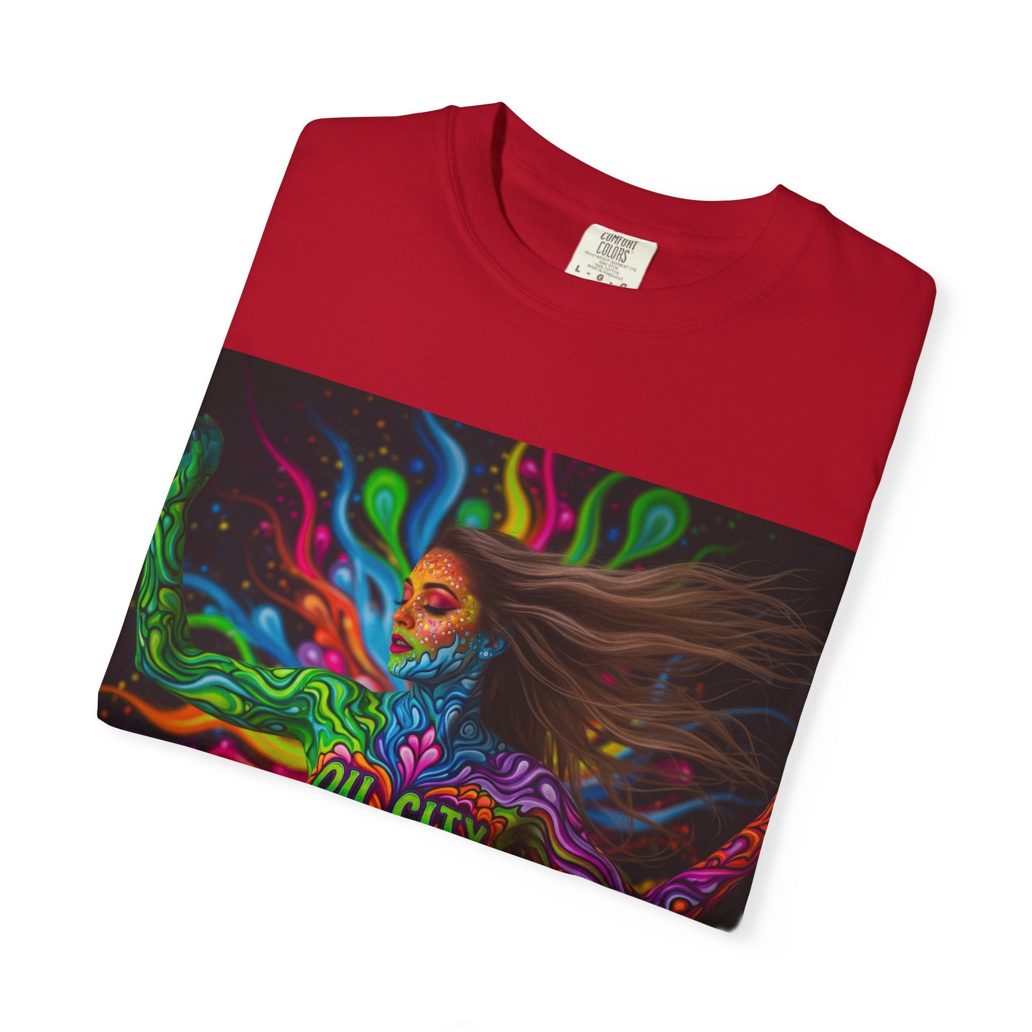Garment-Dyed Oil City Hillbillies Tee Inspired by Southern Roots and Backwoods Culture, Bohemian T-shirt for Music Festivals, Artistic Outlaw Fashion Statement, Perfect Gift for Fans