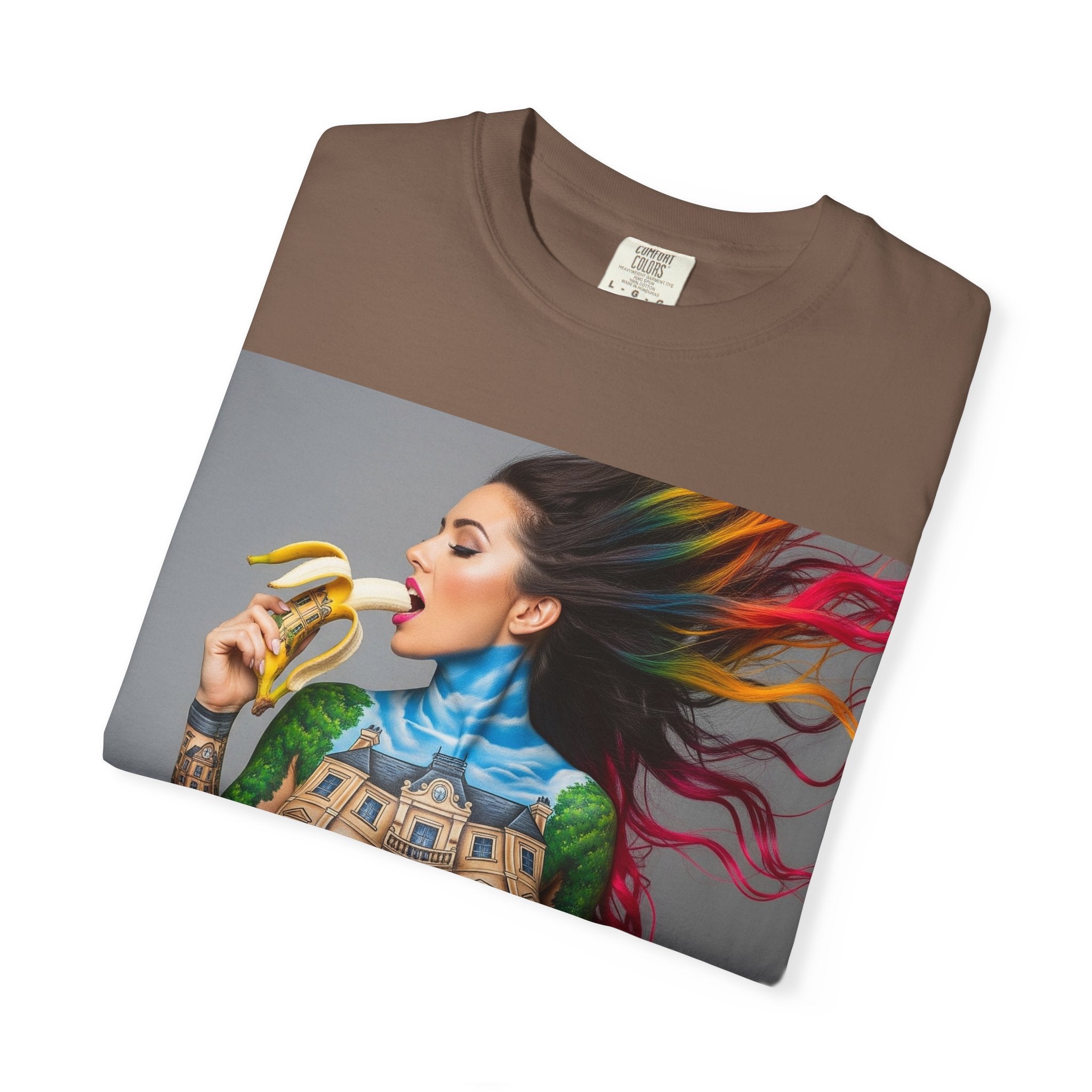 Vibrant Art Tee, Unisex Garment-Dyed T-shirt, Bohemian Style Shirt, Unique Gift, Festival Wear, Artistic Apparel