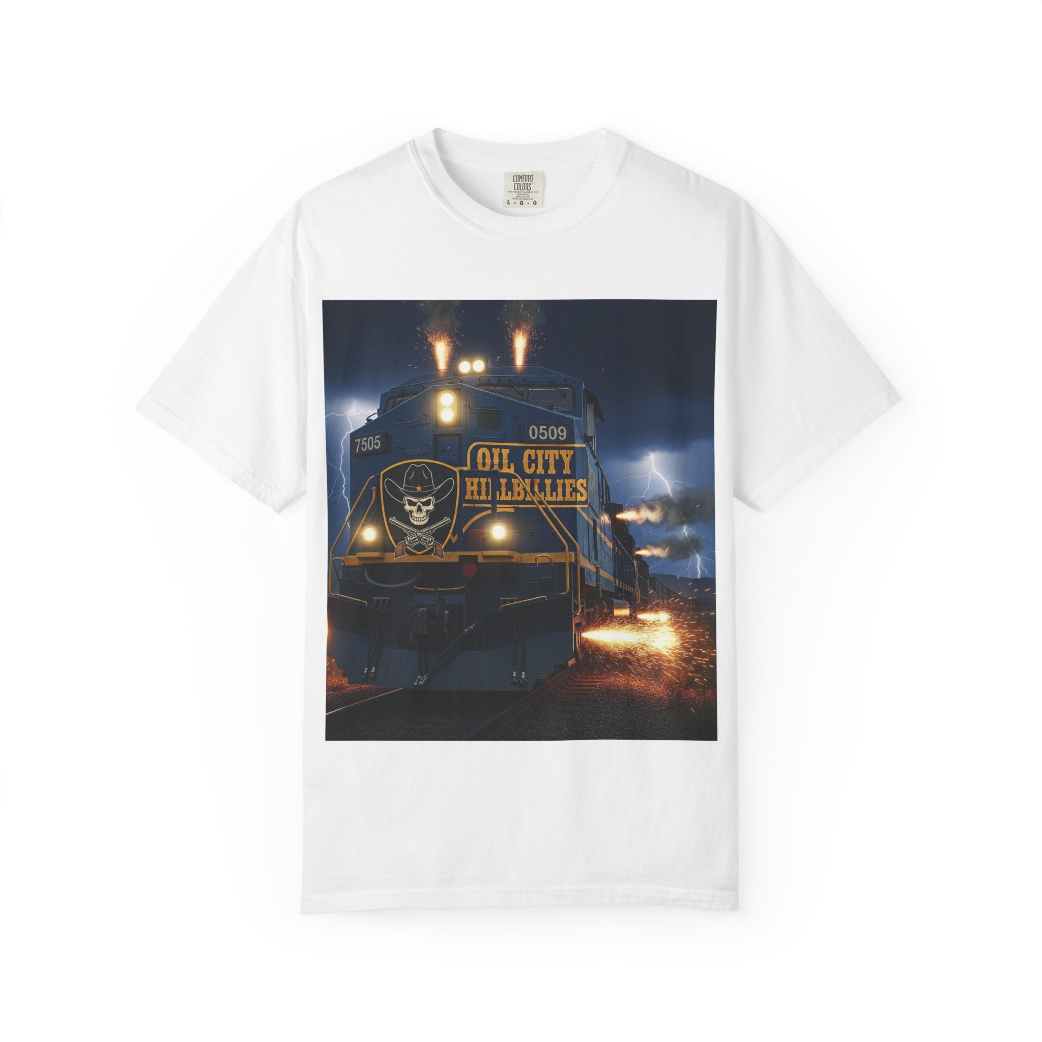 Oil City Hillbillies Unisex Garment-Dyed T-Shirt – Vintage Western Tee, Gift for Outlaw Country Fans, Southern Music Merch, Casual Wear for Band Supporters