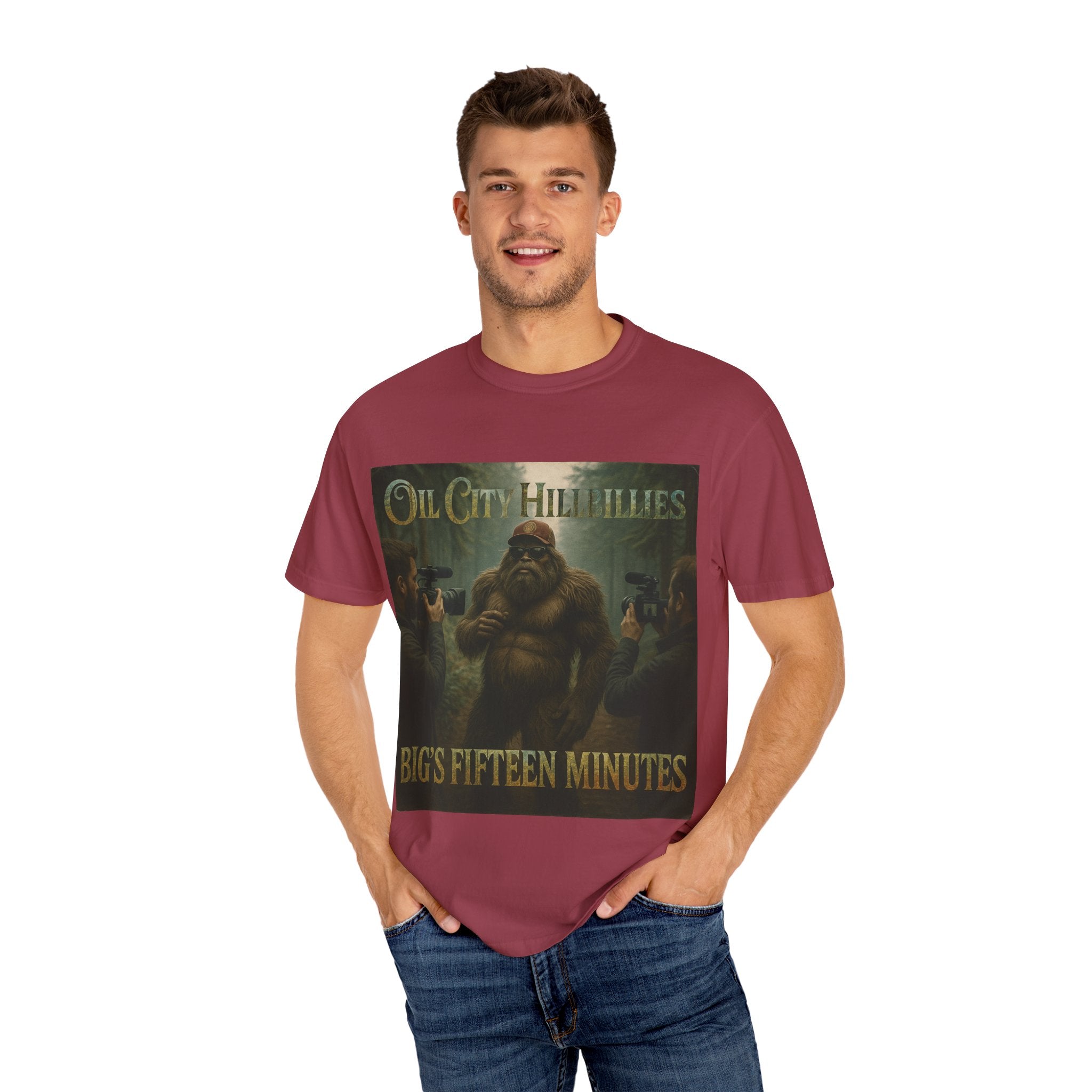 Oil City Hillbillies Unisex T-Shirt, Vintage Style Tee, Bigfoot Humor, Casual Wear, Gift for Nature Lovers, Fun Weekend Shirt