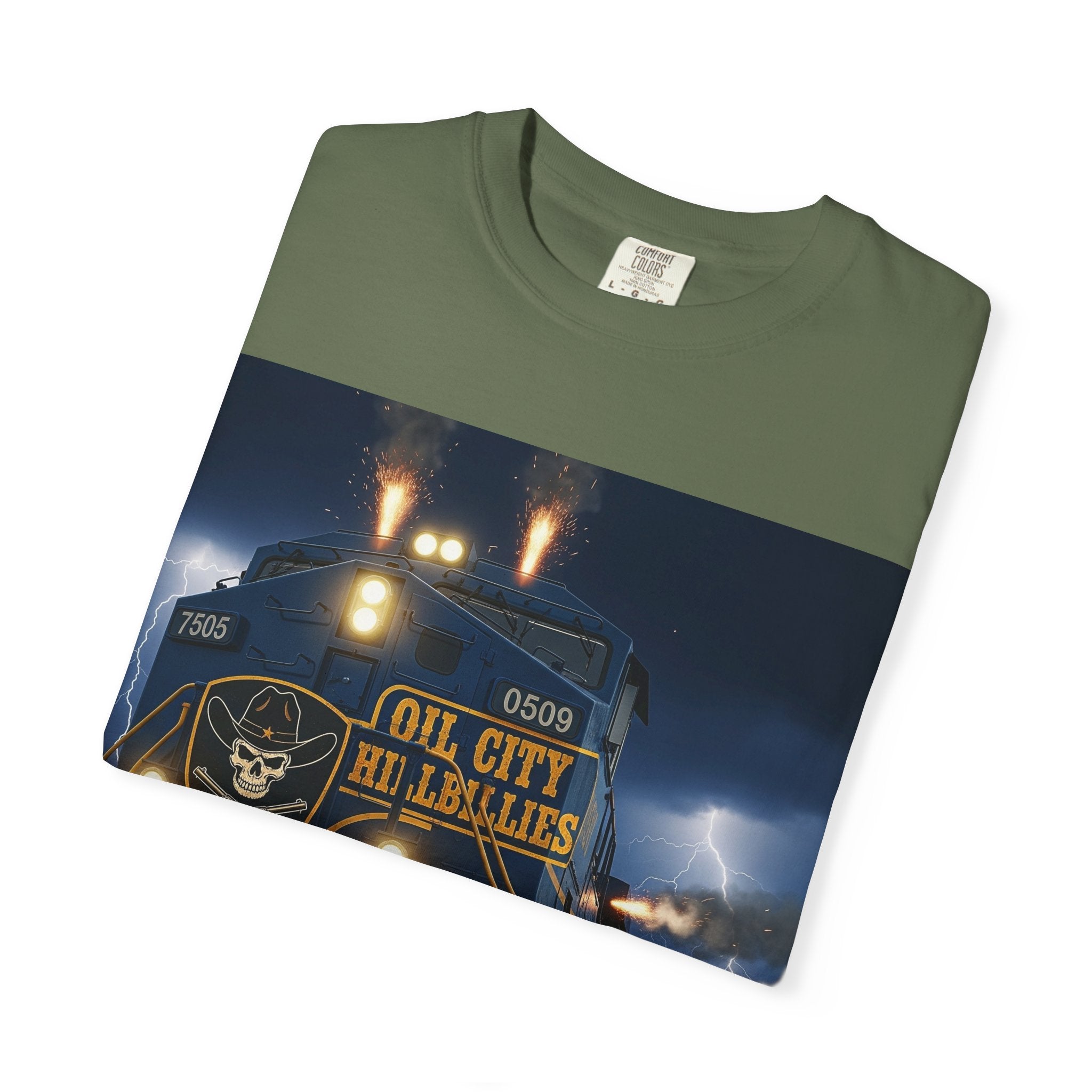 Oil City Hillbillies Unisex Garment-Dyed T-Shirt – Vintage Western Tee, Gift for Outlaw Country Fans, Southern Music Merch, Casual Wear for Band Supporters