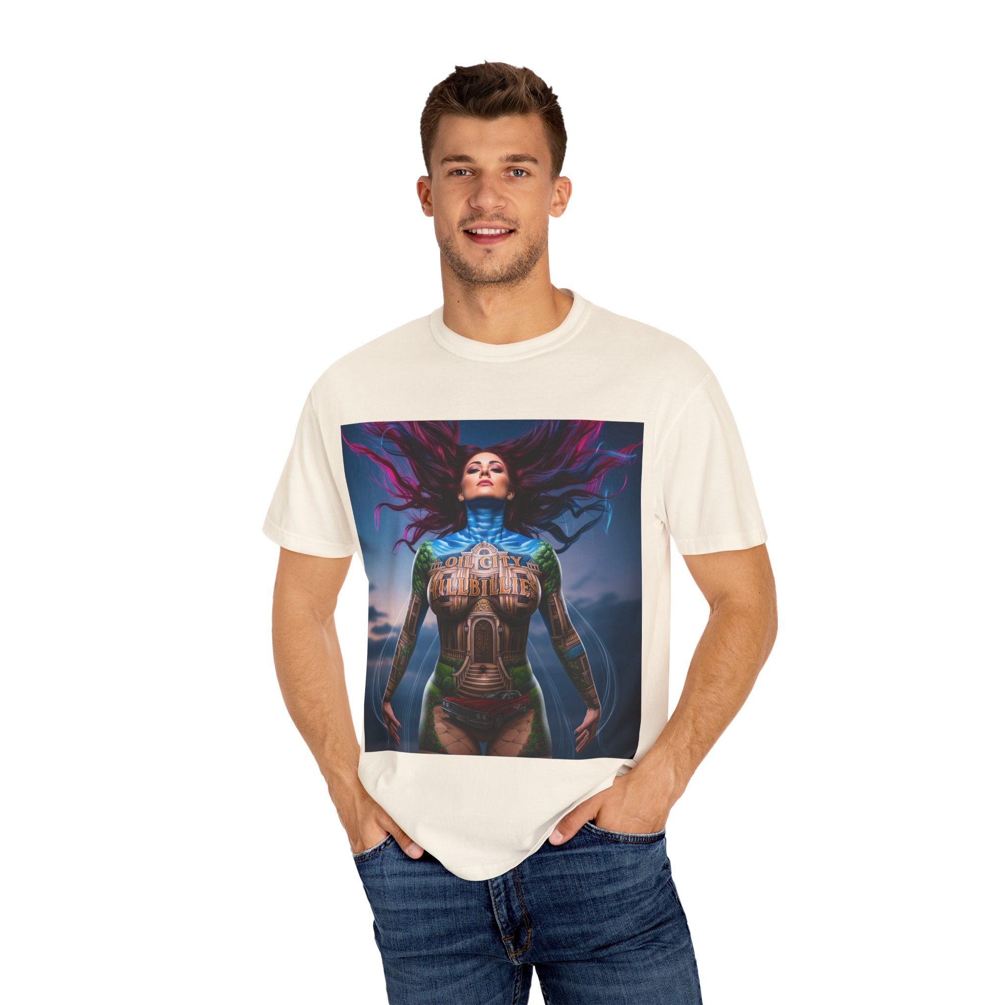 Mystical Spirit T-Shirt | Ethereal Oil City Hillbillies Art Tee, Unisex Graphic Shirt, Bohemian Style, Gift for Her, Festival Wear, Unique Artwear
