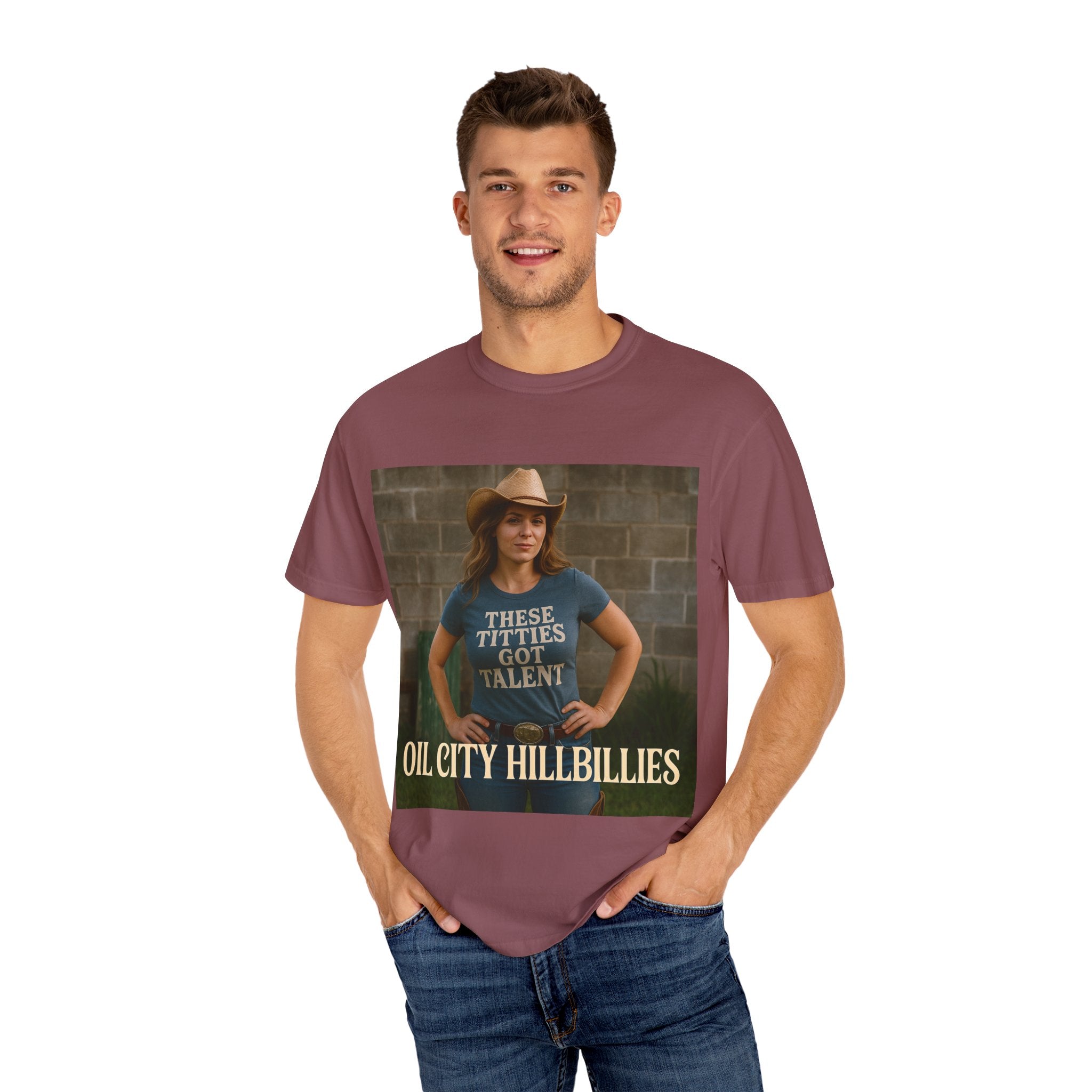 Oil City Hillbillies Unisex Garment-Dyed T-Shirt, Funny Country Shirt, Gift for Country Lovers, Unique Humor Tee, Casual Farm Style Apparel