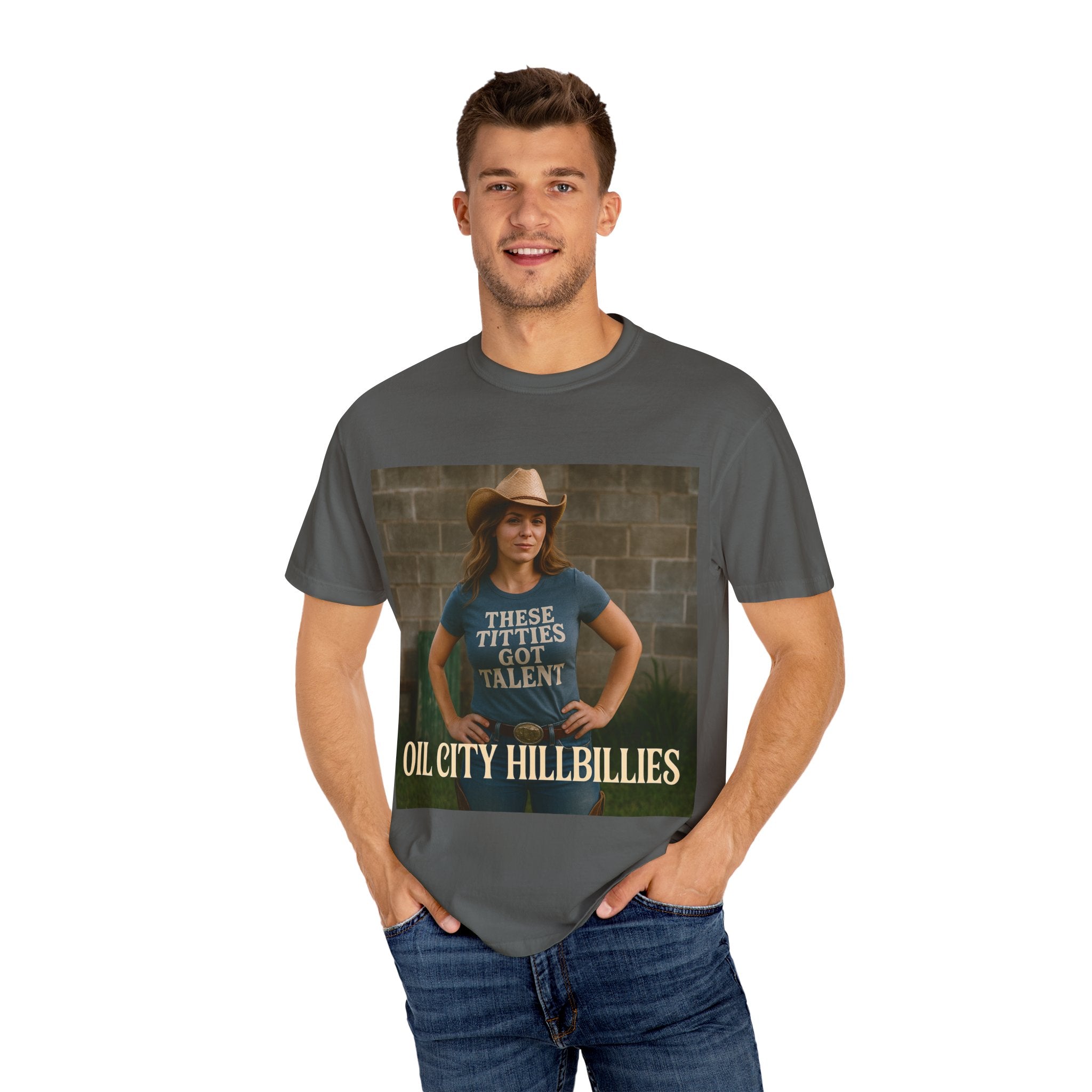 Oil City Hillbillies Unisex Garment-Dyed T-Shirt, Funny Country Shirt, Gift for Country Lovers, Unique Humor Tee, Casual Farm Style Apparel