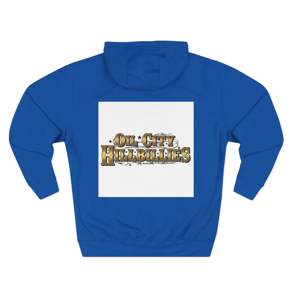 Ozzy-Inspired Oil City Hillbillies Three-Panel Fleece Hoodie, Cozy Layer for Music Lovers, Perfect Gift for Concert Goers, Ideal for Casual Outings, Great for Rock & Country Fans
