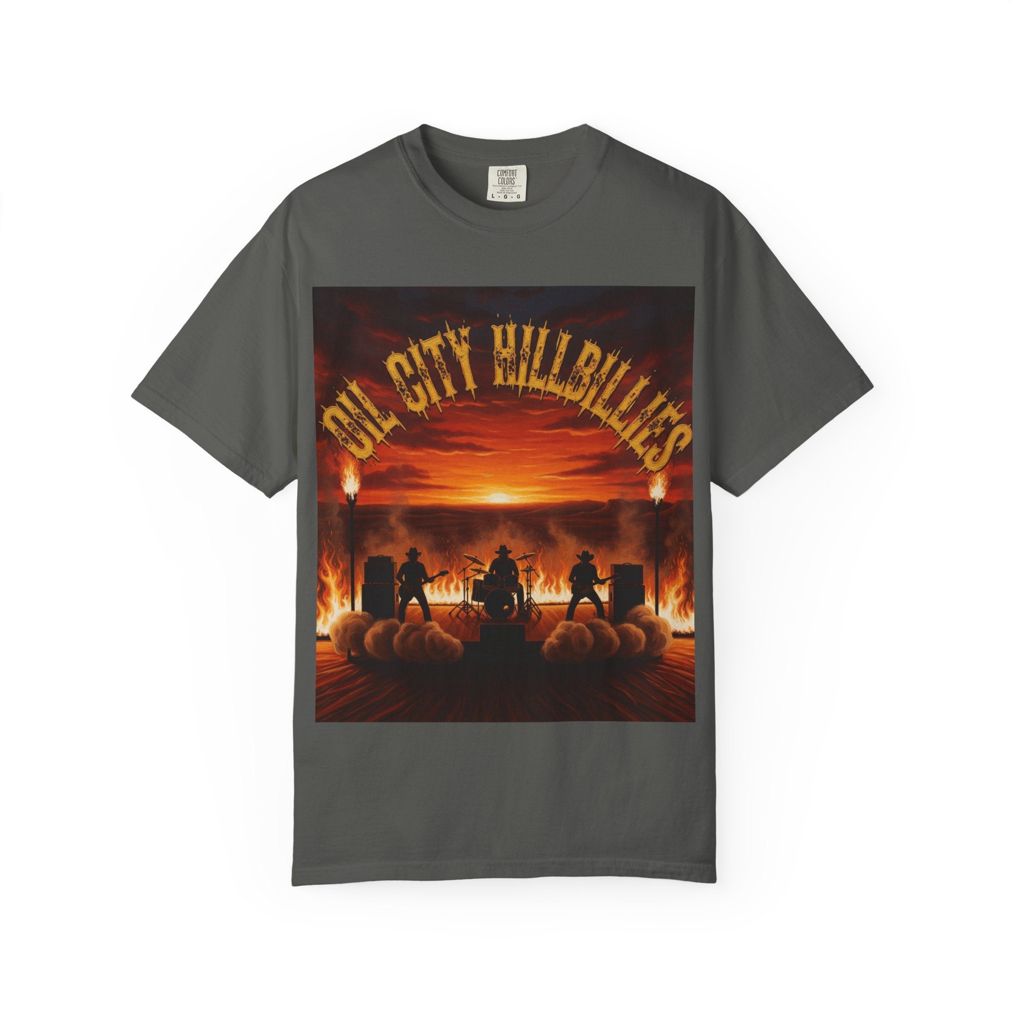 Oil City Hillbillies Sunset Vibe Unisex Tee – Summer Shirt, Festival Fashion, Vintage Graphic Band Tee, Edgy Southern Streetwear