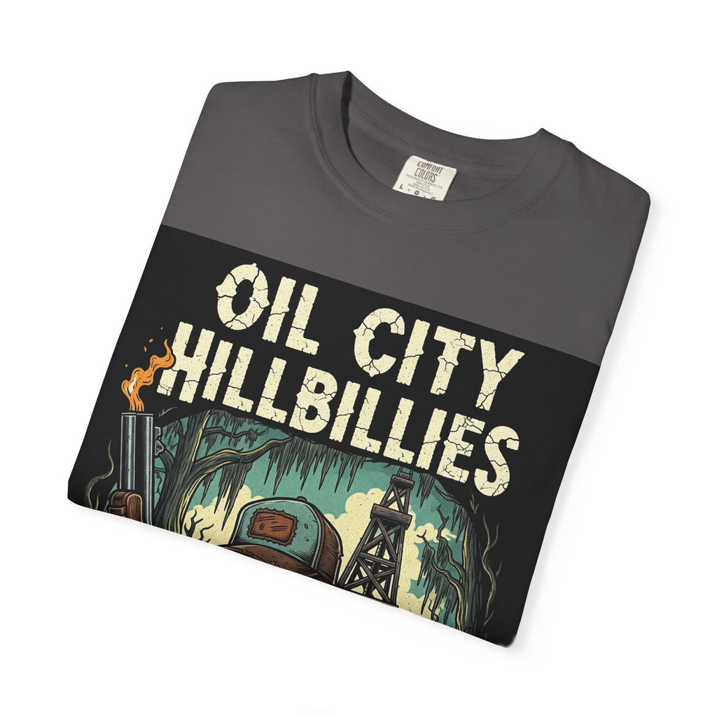 Oil City Hillbillies Unisex T-Shirt – Vintage Graphic Tee, Funny Gift, Casual Wear, Festive Party Shirt, 90s Nostalgia Style