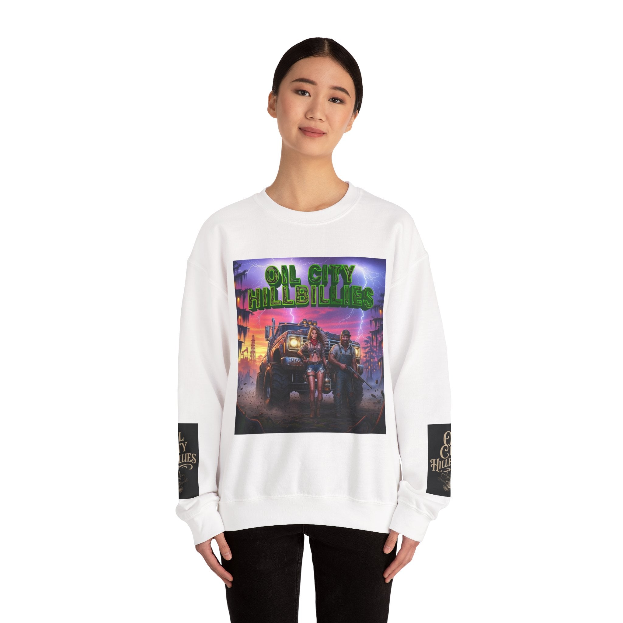 Oil City Hillbillies Sweatshirt, Unisex Crewneck, Vintage Style, Cozy Gift, Casual Wear, Festival Apparel, Retro Fashion