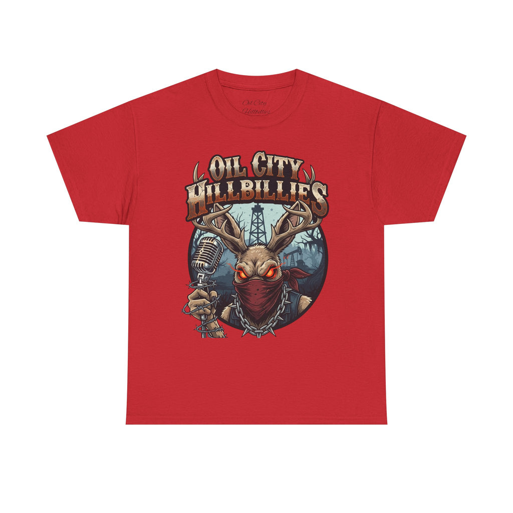 Oil City Hillbillies Unisex Heavy Cotton Tee | Vintage Graphic Tee, Music Festival Shirt, Country Style Apparel, Gift for Him, Casual Wear