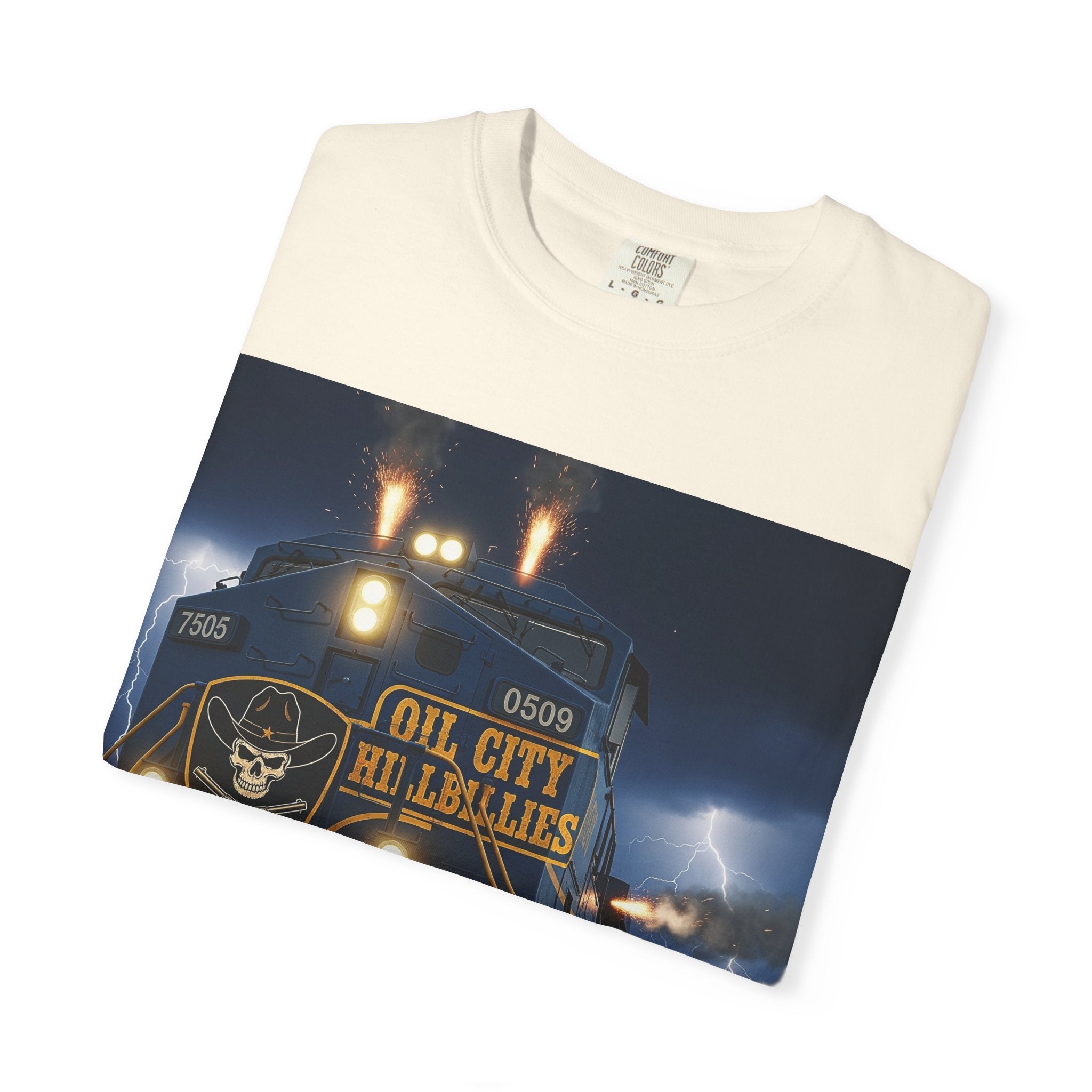 Oil City Hillbillies Unisex Garment-Dyed T-Shirt – Vintage Western Tee, Gift for Outlaw Country Fans, Southern Music Merch, Casual Wear for Band Supporters