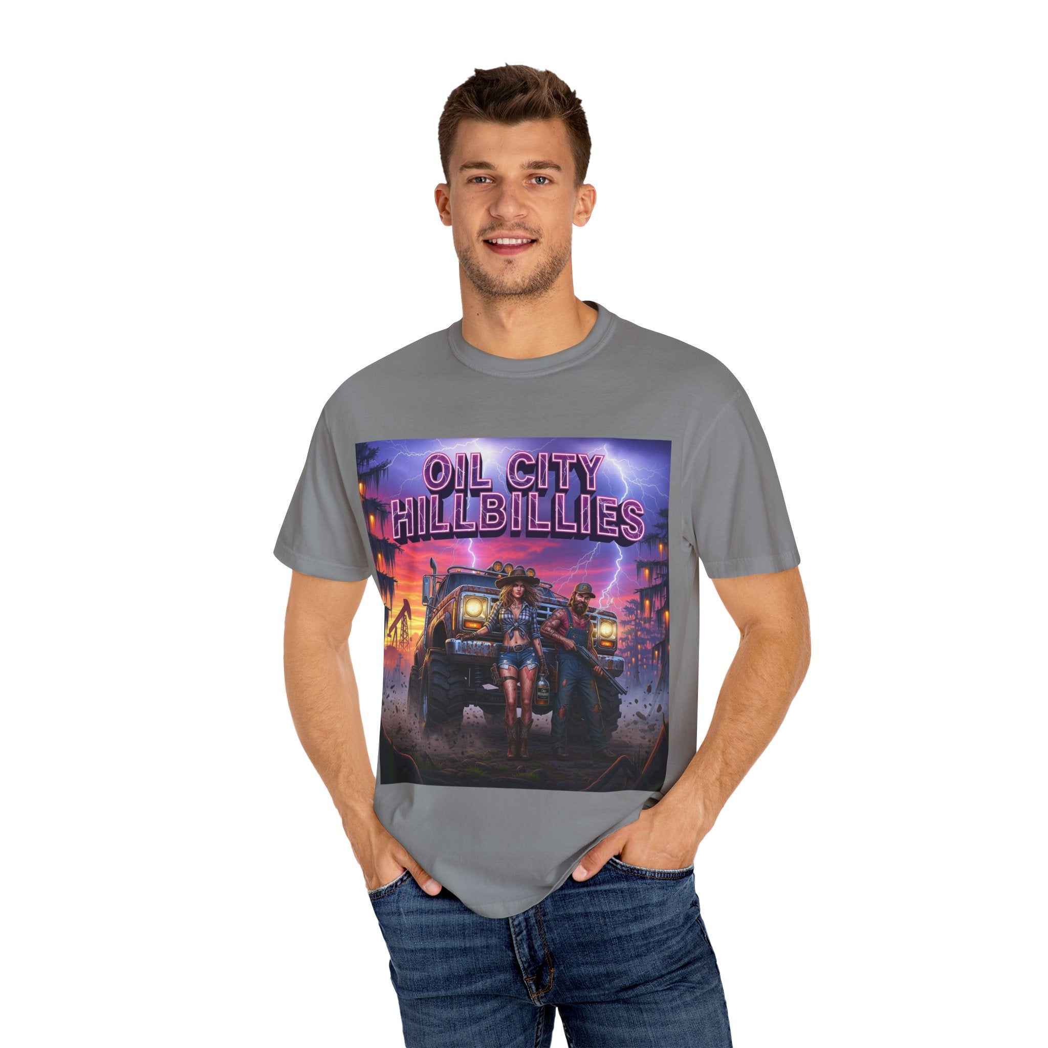 Vintage Oil City Hillbillies T-Shirt – Unisex Graphic Tee, Retro Gift, Festival Wear, Casual Style, Southern Outlaw Statement Shirt